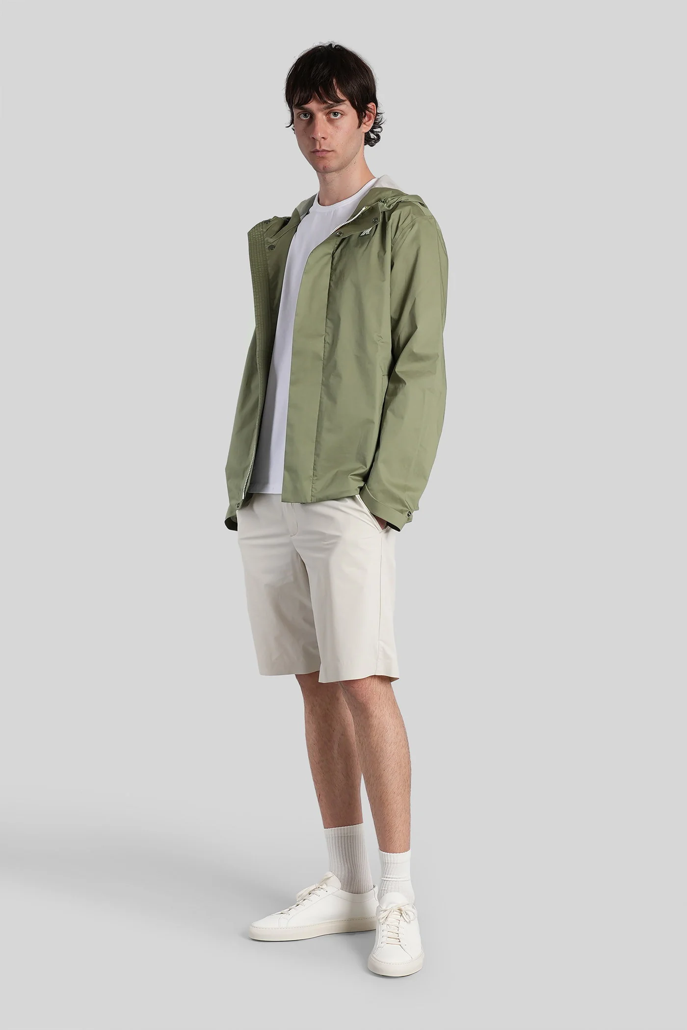 Ilton Shorts in beige nylon - Image 2