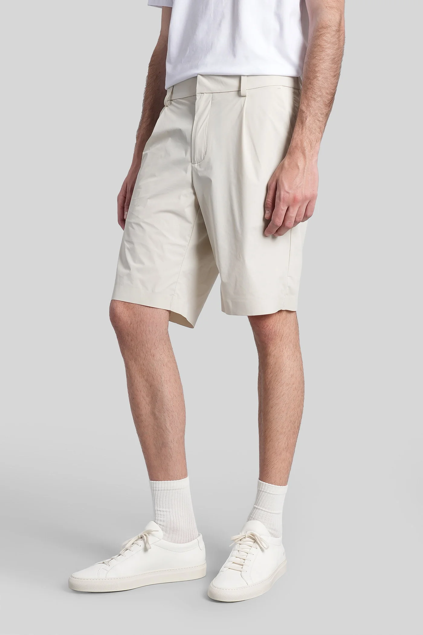 Ilton Shorts in beige nylon - Image 4