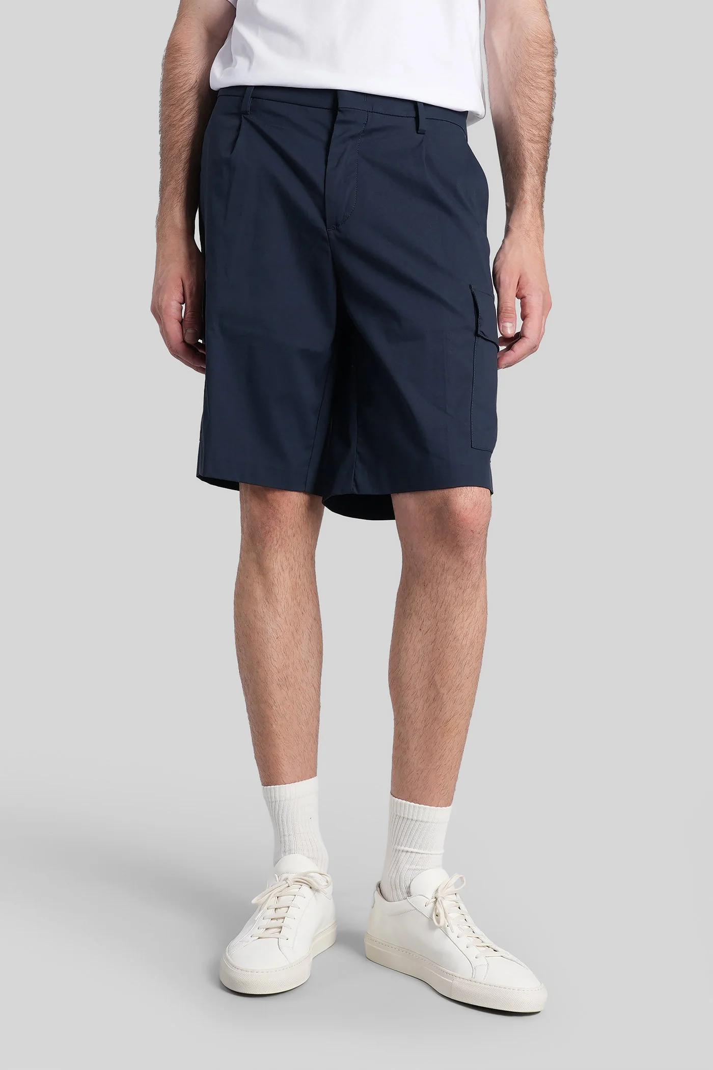 Serje twill tech Shorts in blue cotton