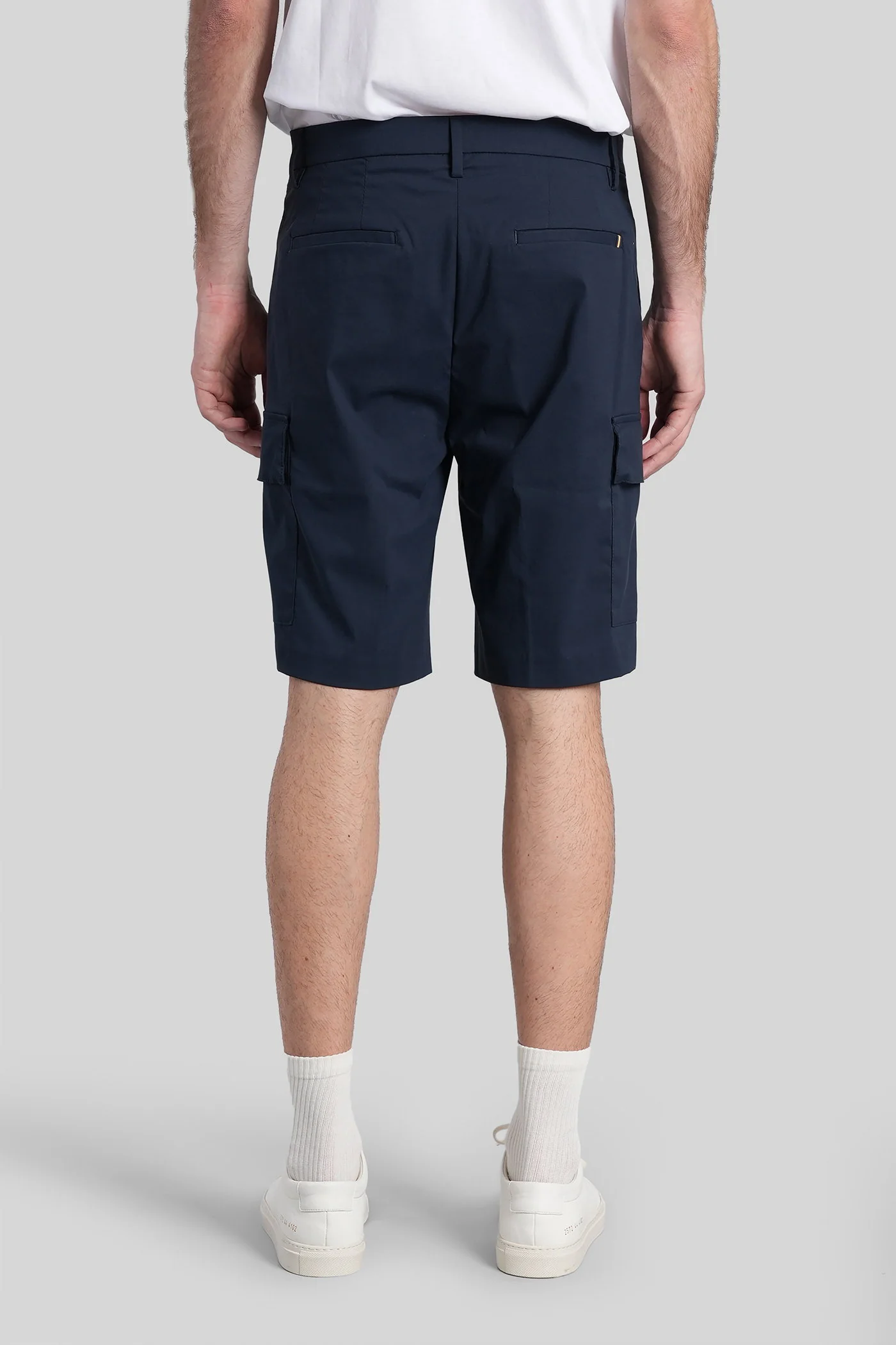 Serje twill tech Shorts in blue cotton - Image 3