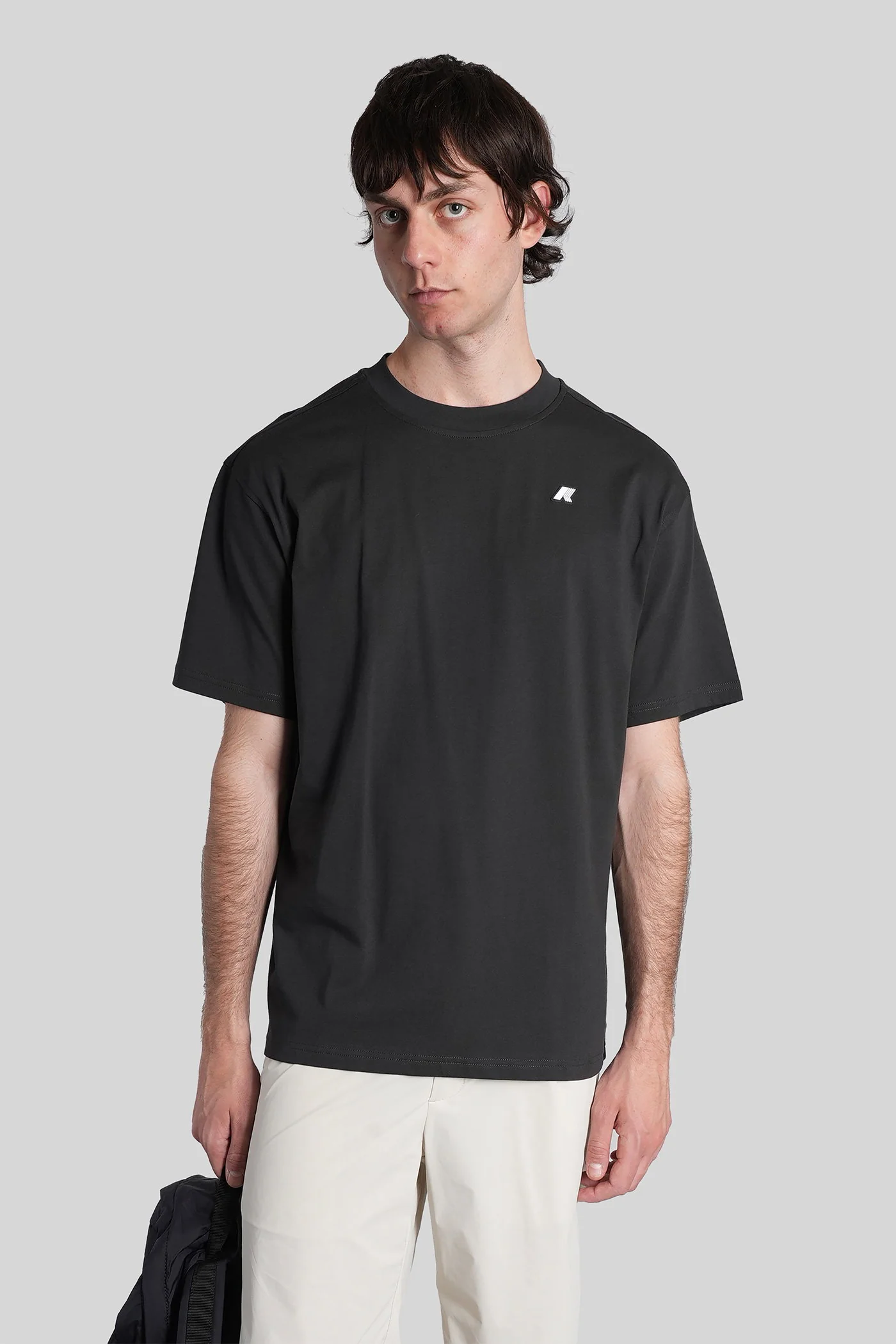 Solo jersey T-Shirt in black cotton