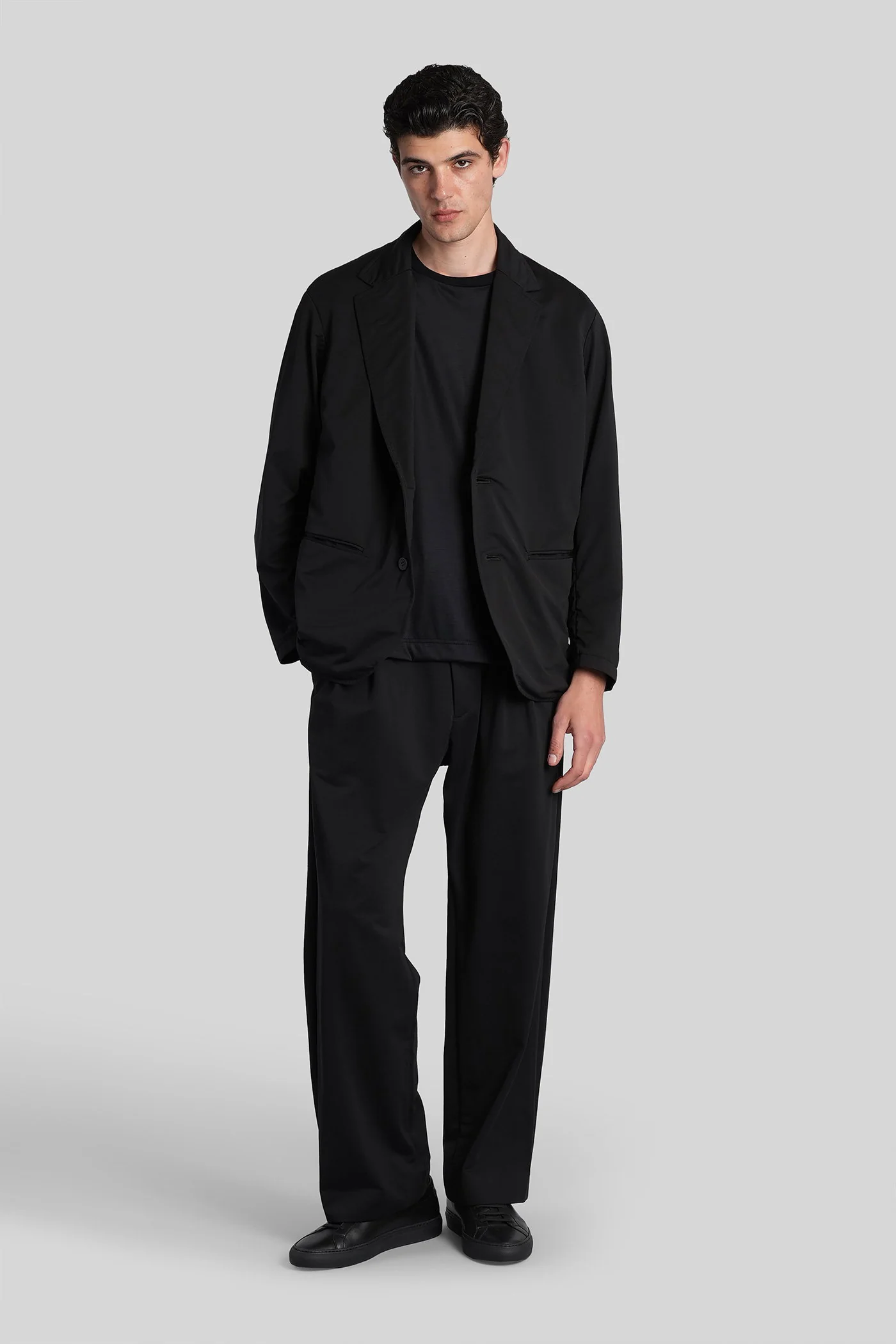 36G wool ss tee T-Shirt in black wool - Image 2