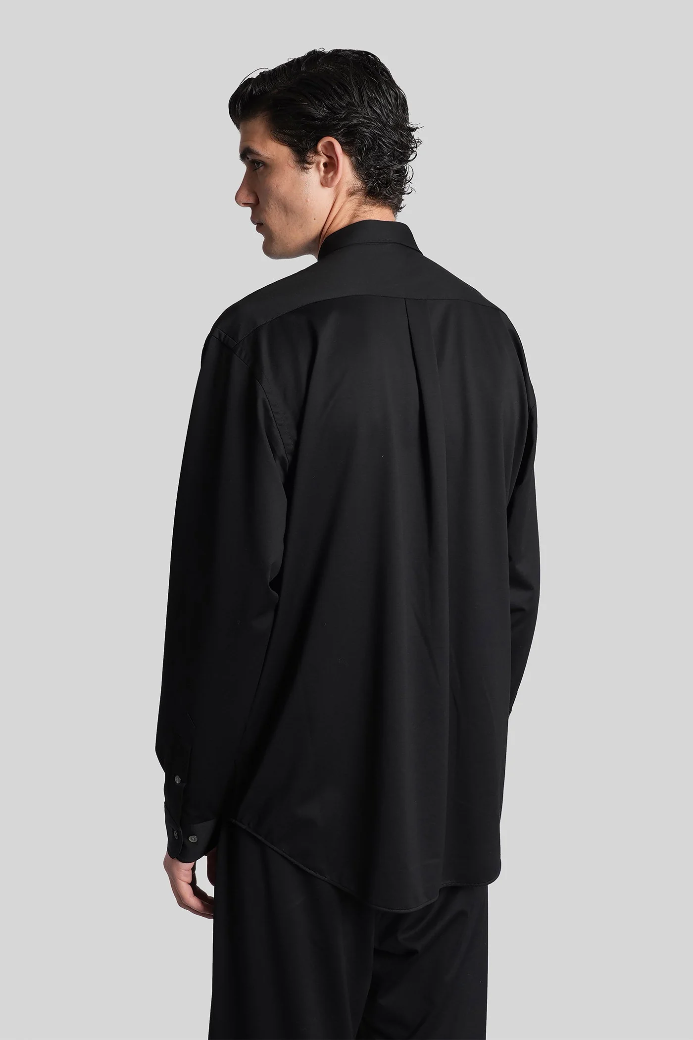 46G modest shirt Shirt in black cotton - Image 3