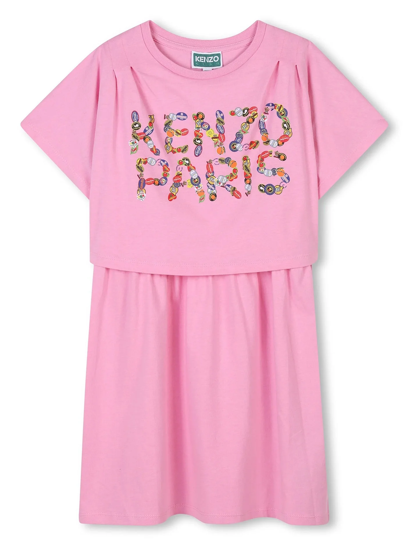 Dress woman in rose-pink cotton