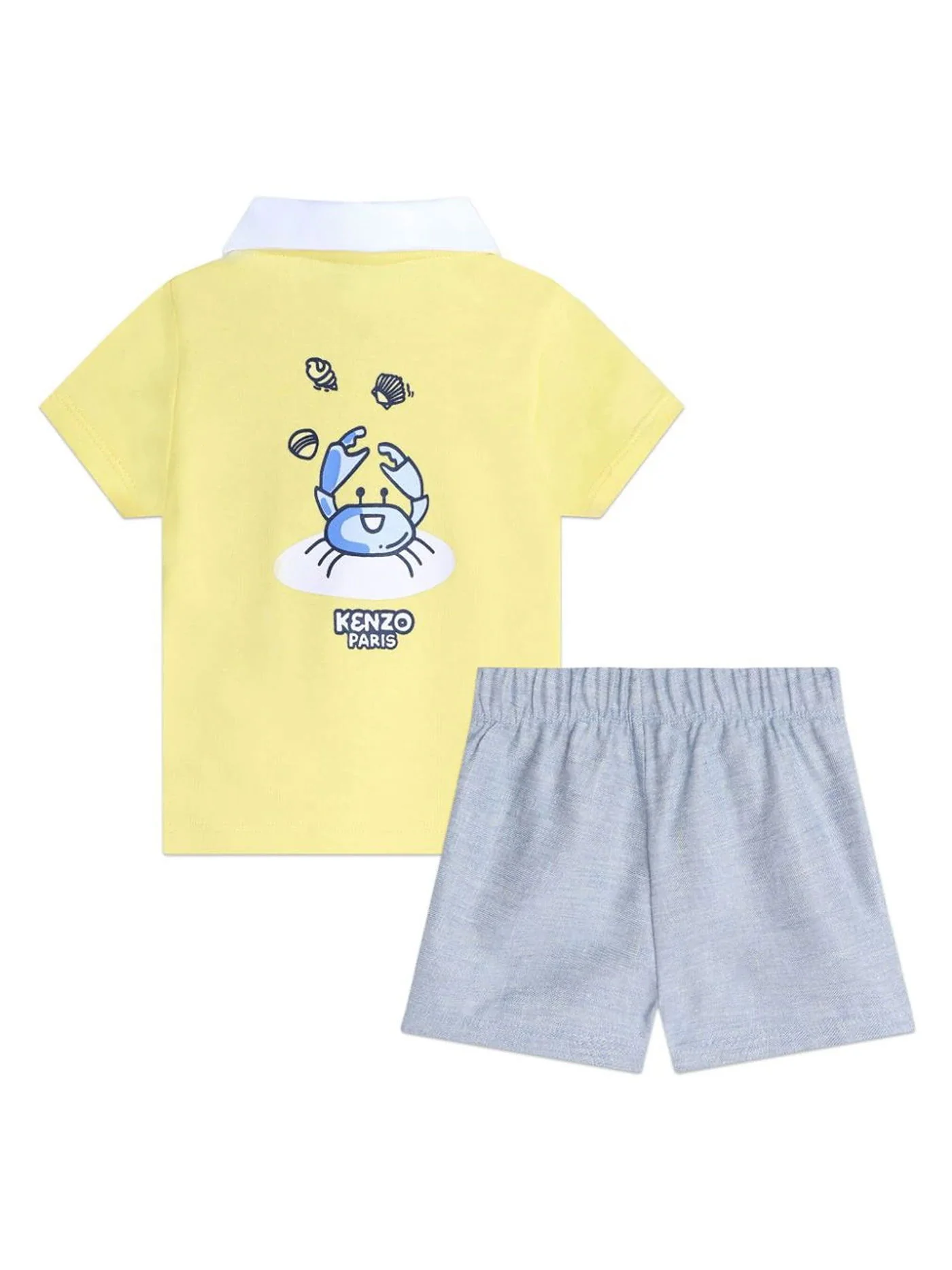 Jumpsuit in yellow cotton - Image 2