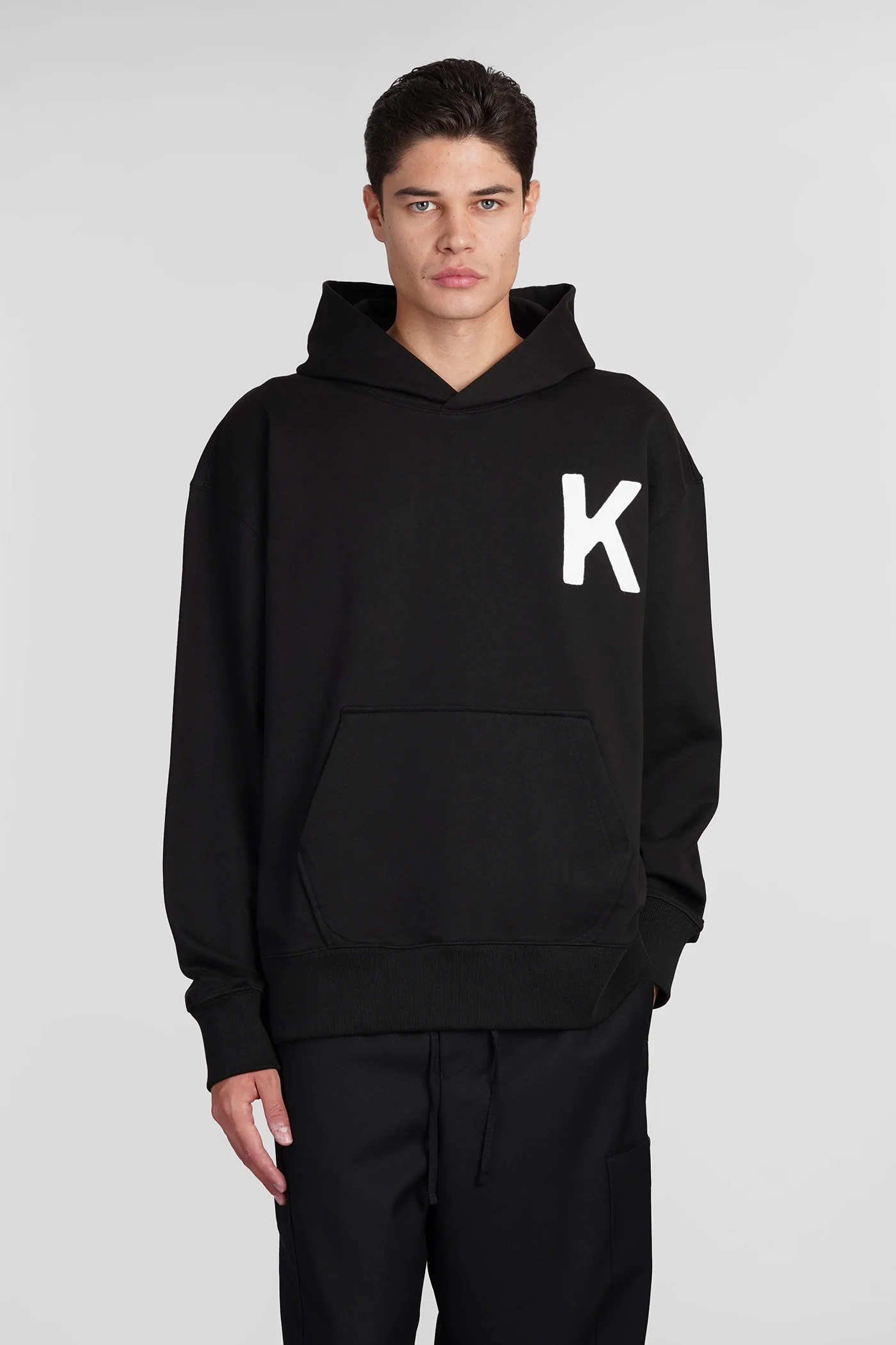 Sweatshirt in black cotton