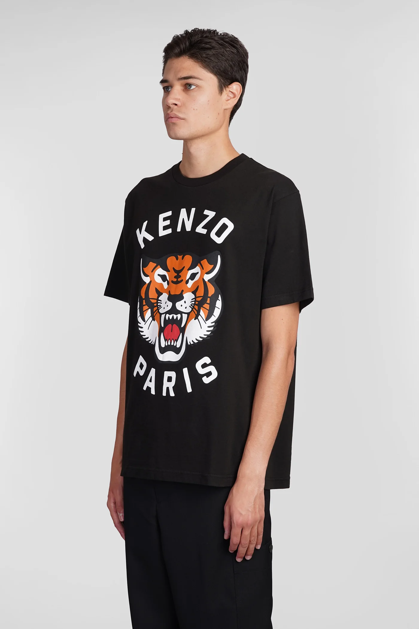 T-Shirt in black cotton - Image 4