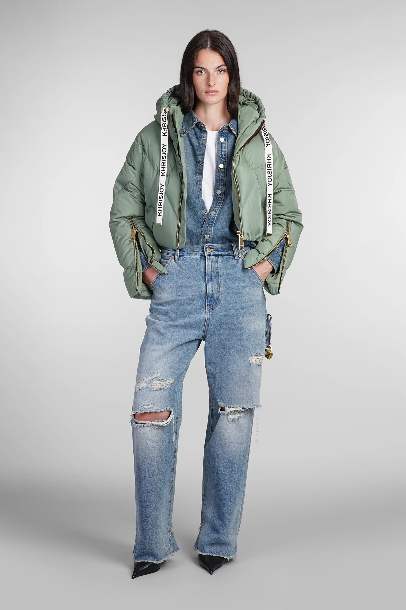 puffer in green polyester - Image 2