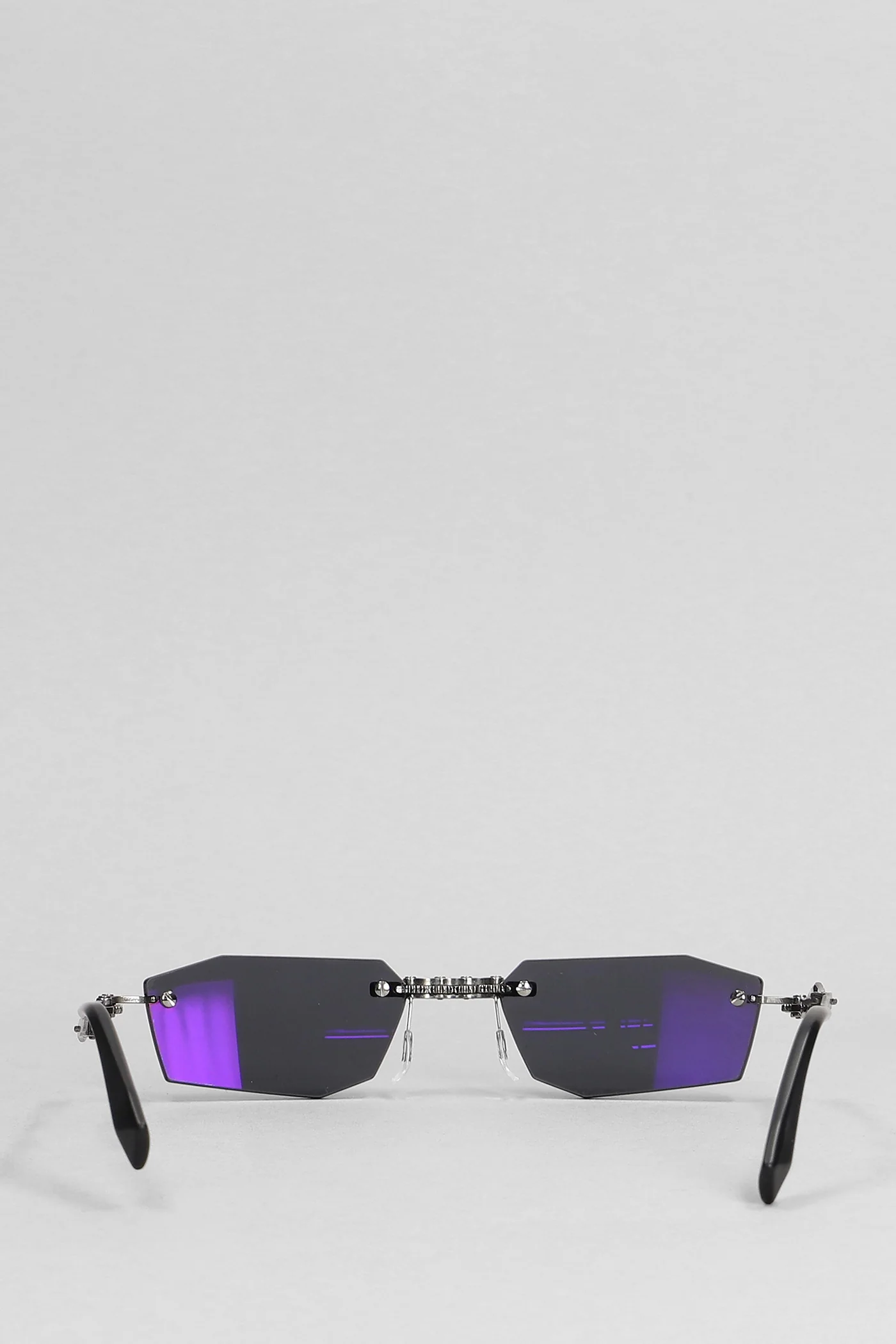 H40 Sunglasses in silver metal alloy - Image 3