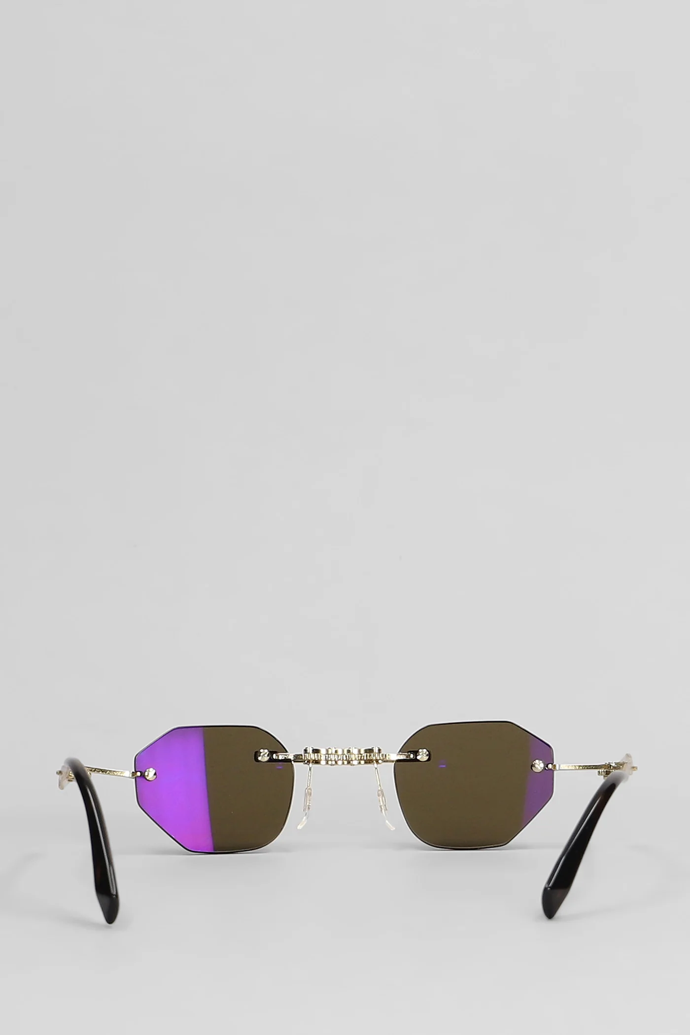 H45 Sunglasses in brown metal alloy - Image 3