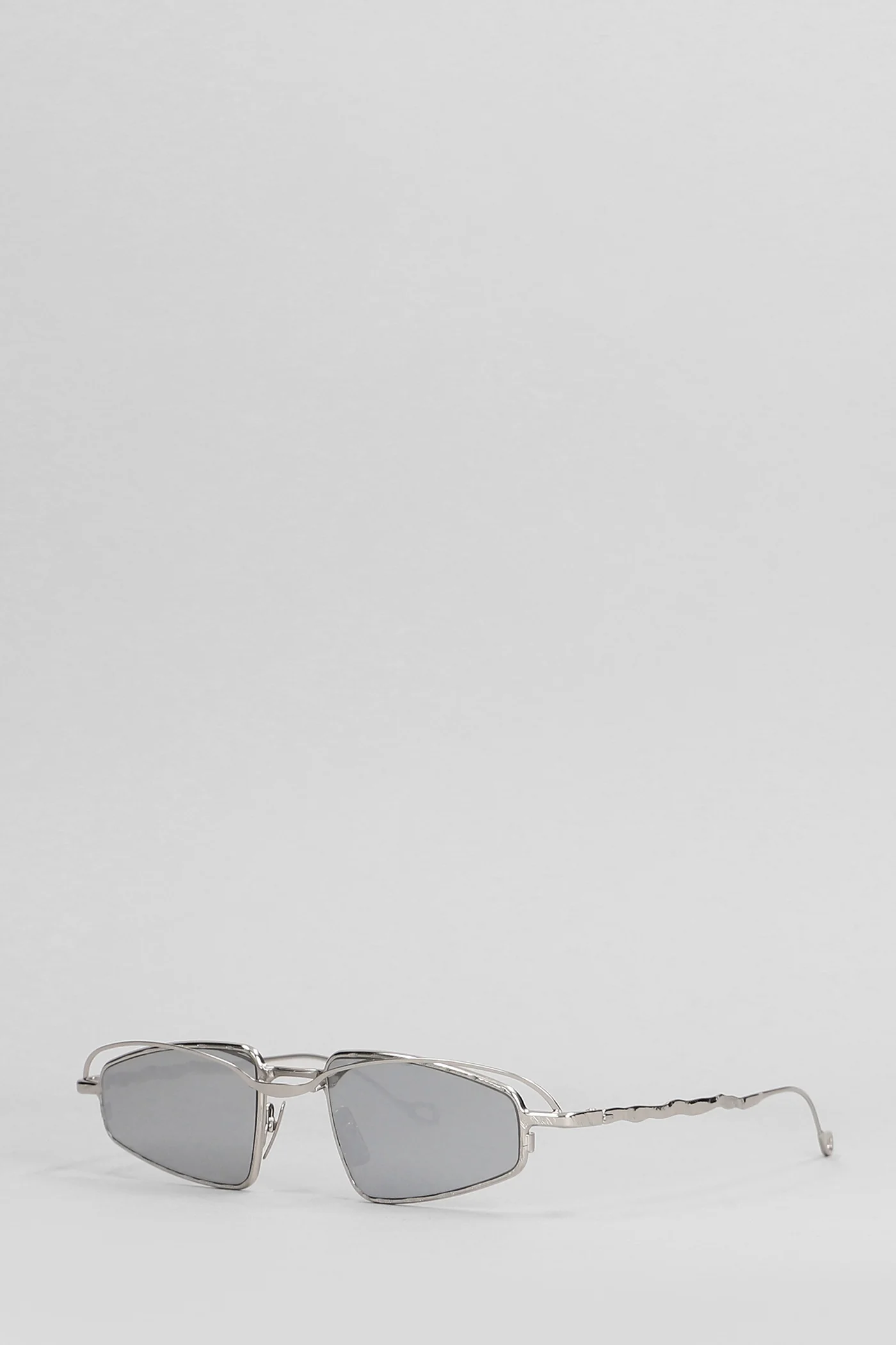 H73 Sunglasses in silver metal alloy - Image 2