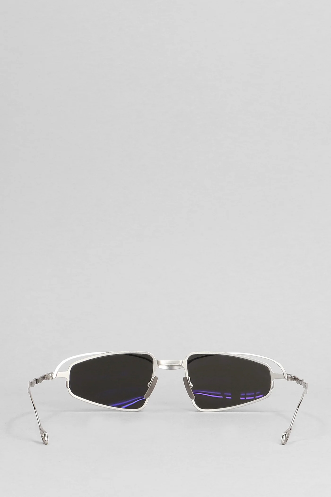 H73 Sunglasses in silver metal alloy - Image 3