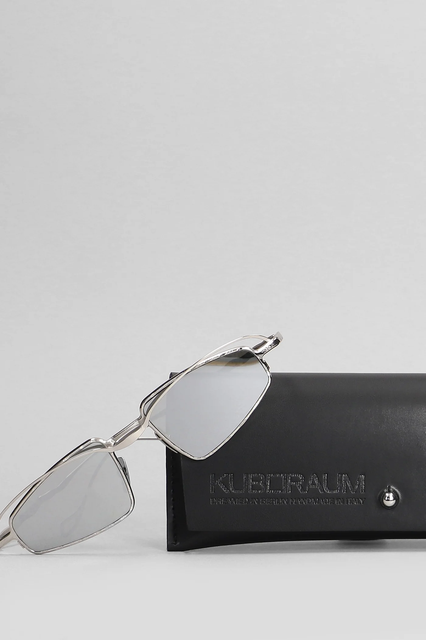 H73 Sunglasses in silver metal alloy - Image 4