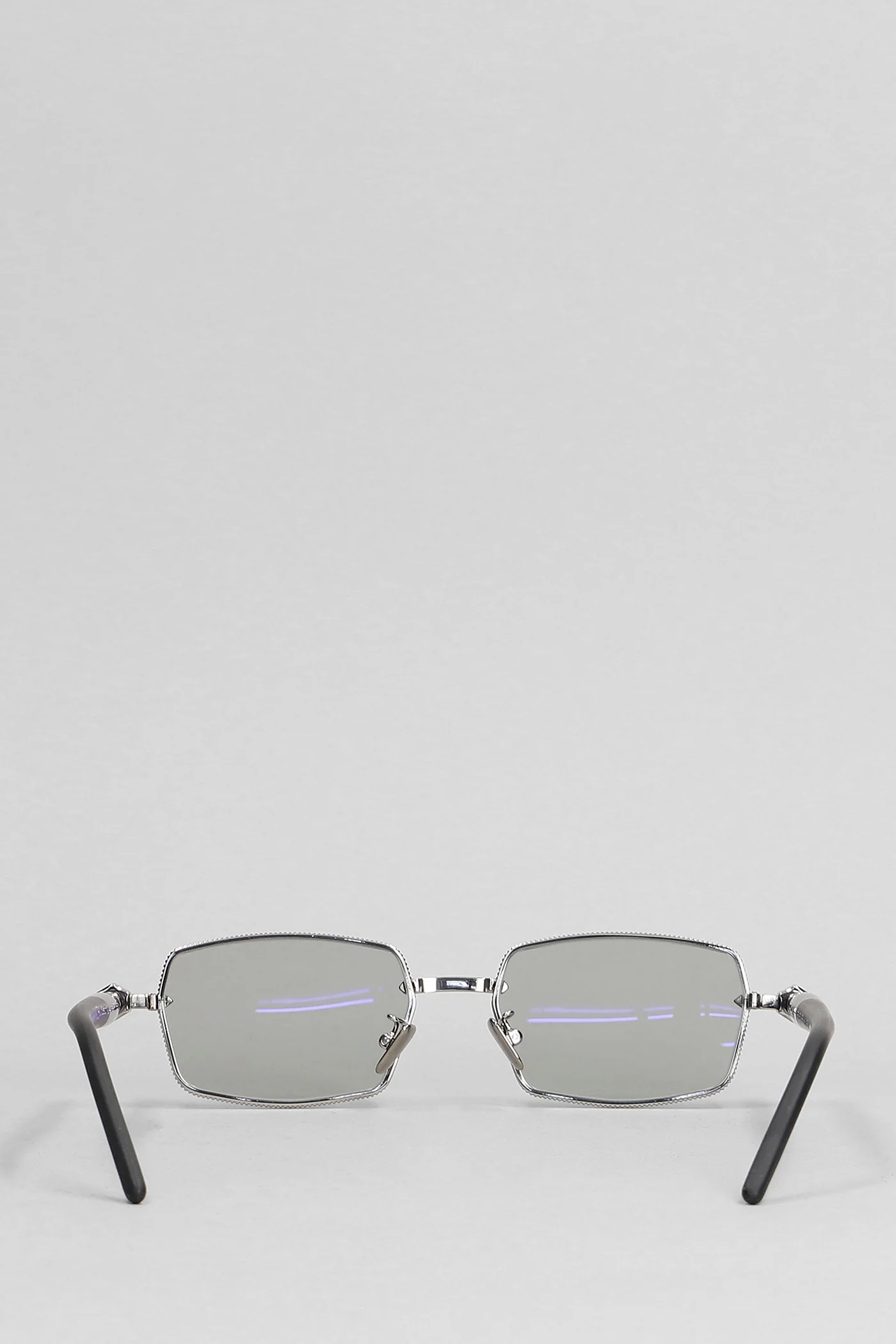 P73 Sunglasses in silver metal alloy - Image 3