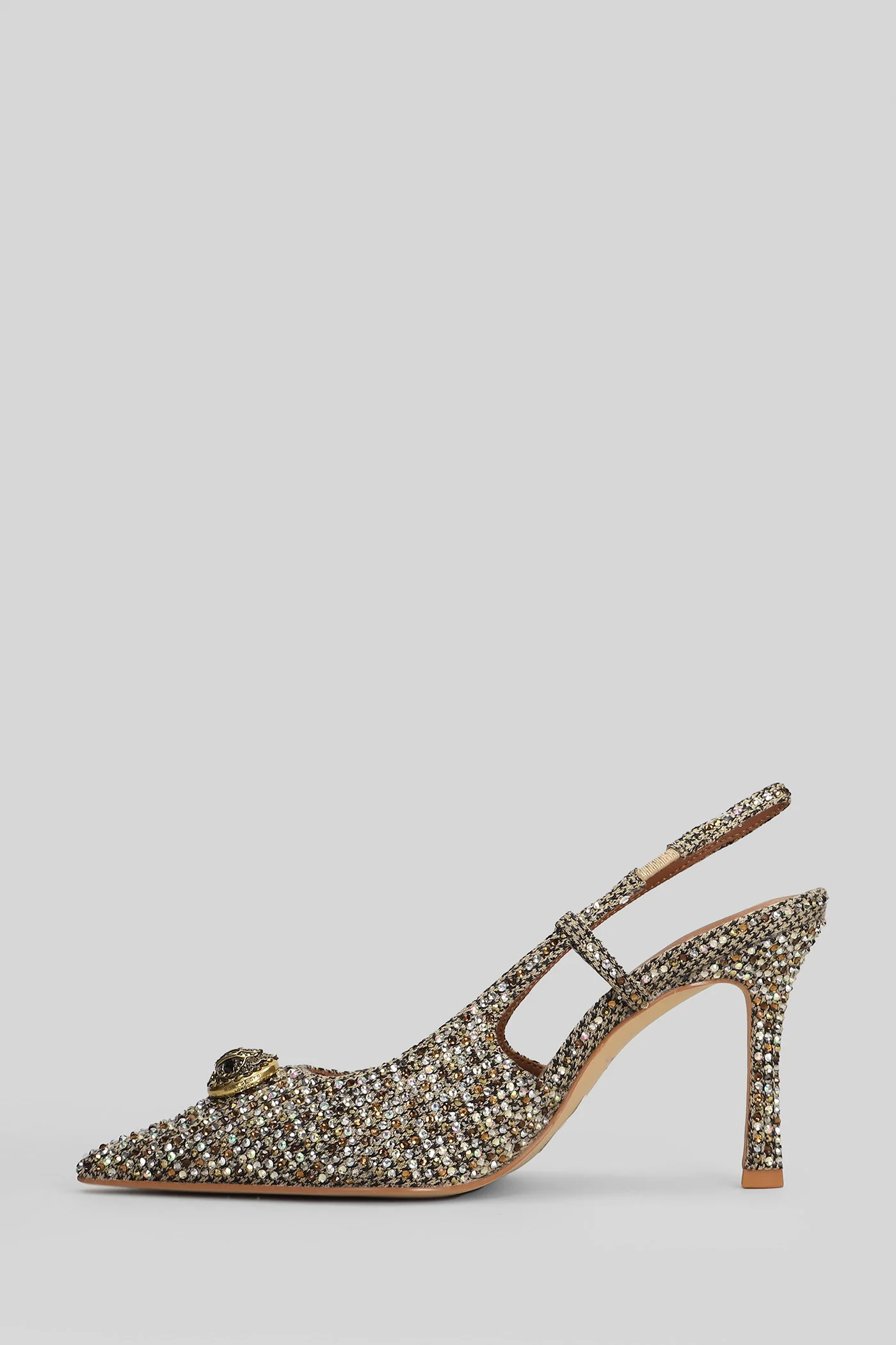 Chelsea Pumps in beige fabric - Image 3