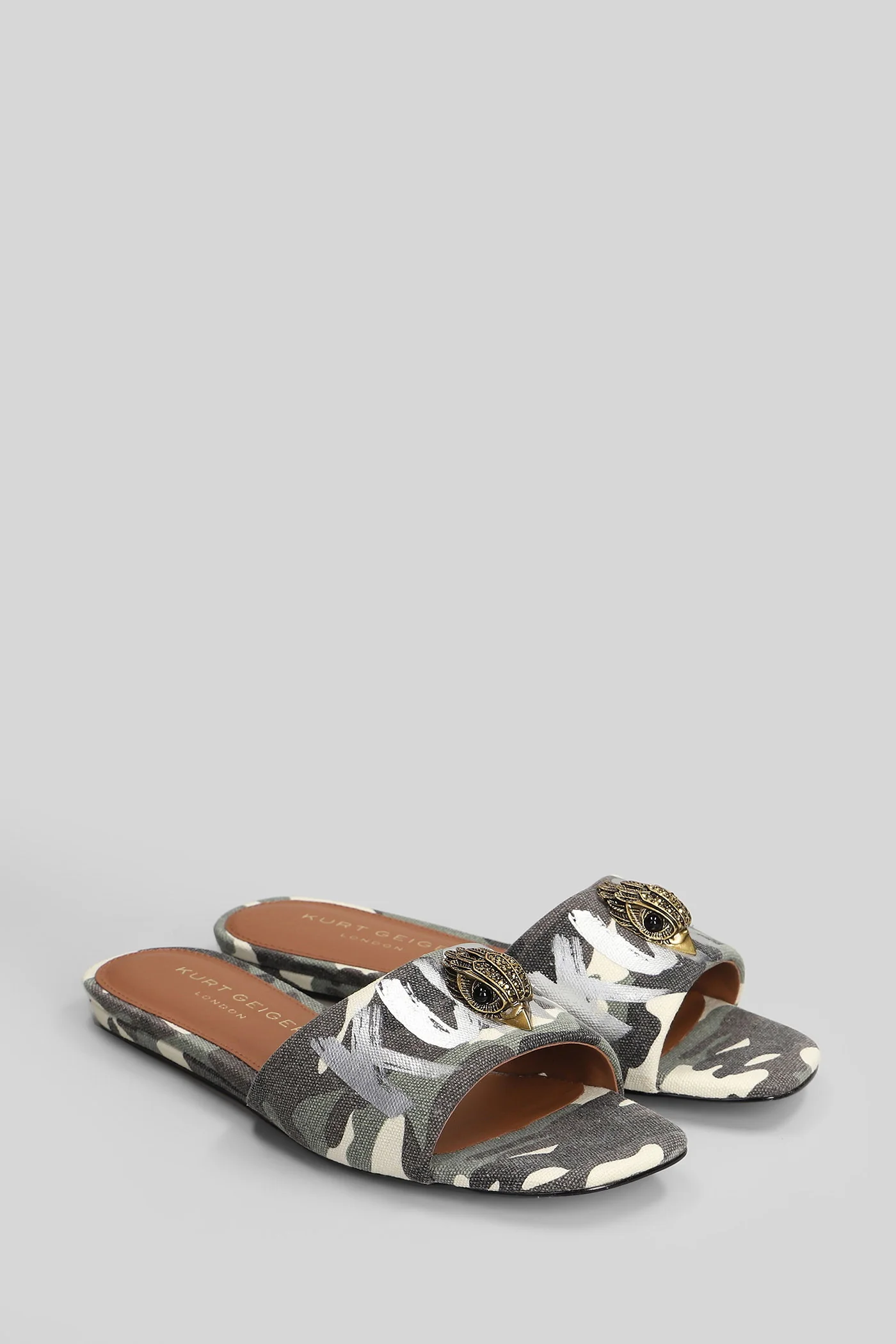 Kensington Flat Flat sandal-slipper in camouflage fabric - Image 2