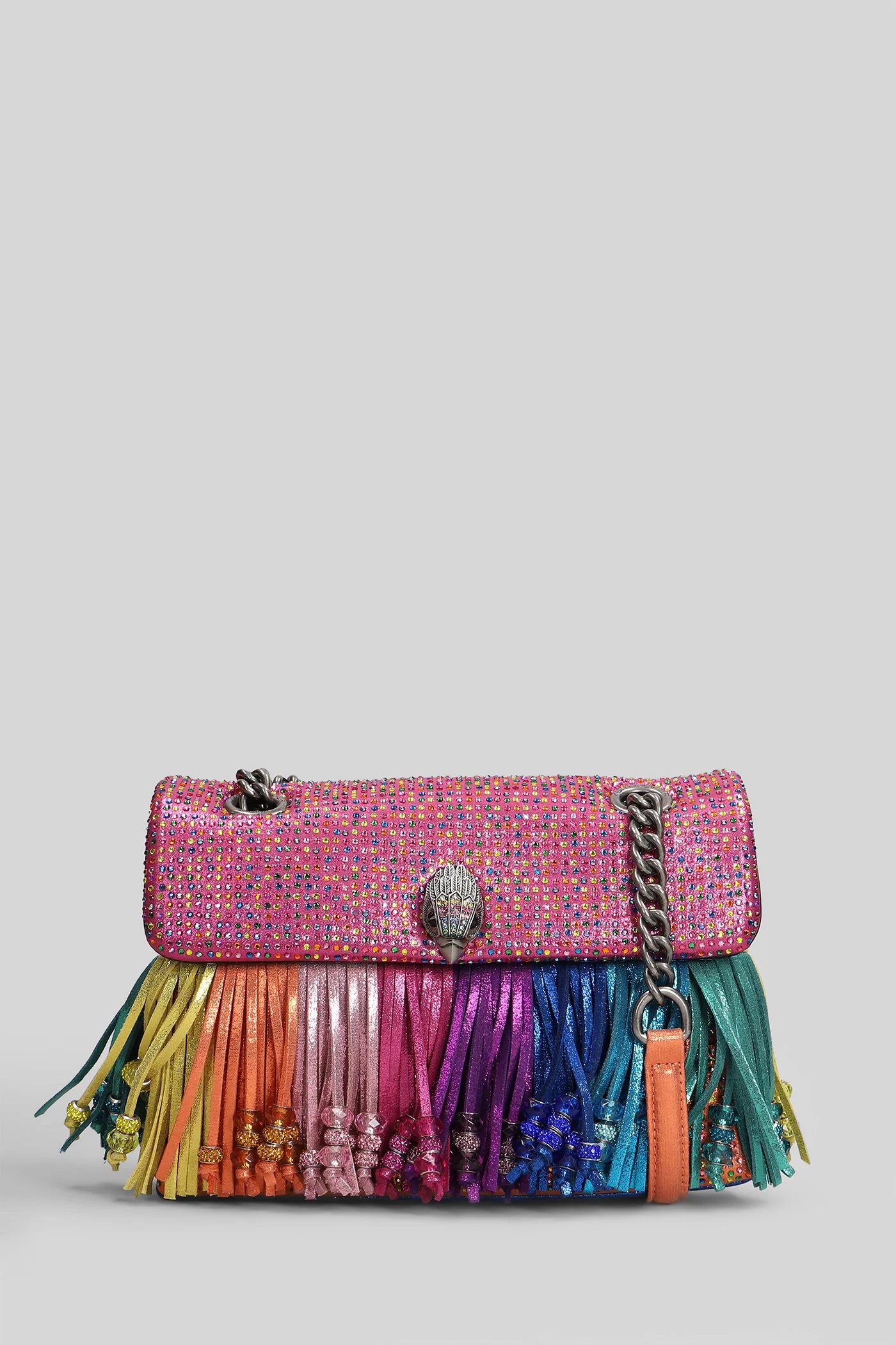 Kensington Fringe Shoulder bag in multicolor leather