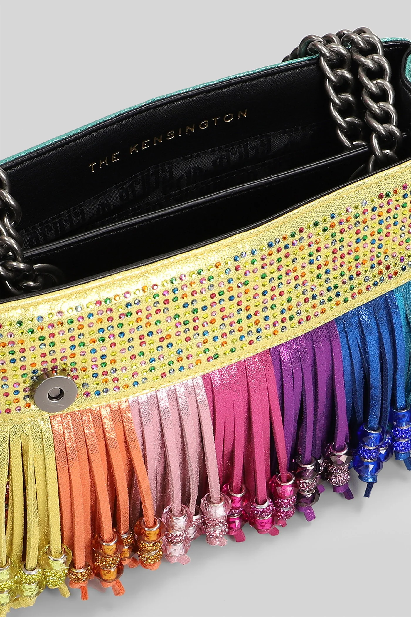 Kensington Fringe Shoulder bag in multicolor leather - Image 4