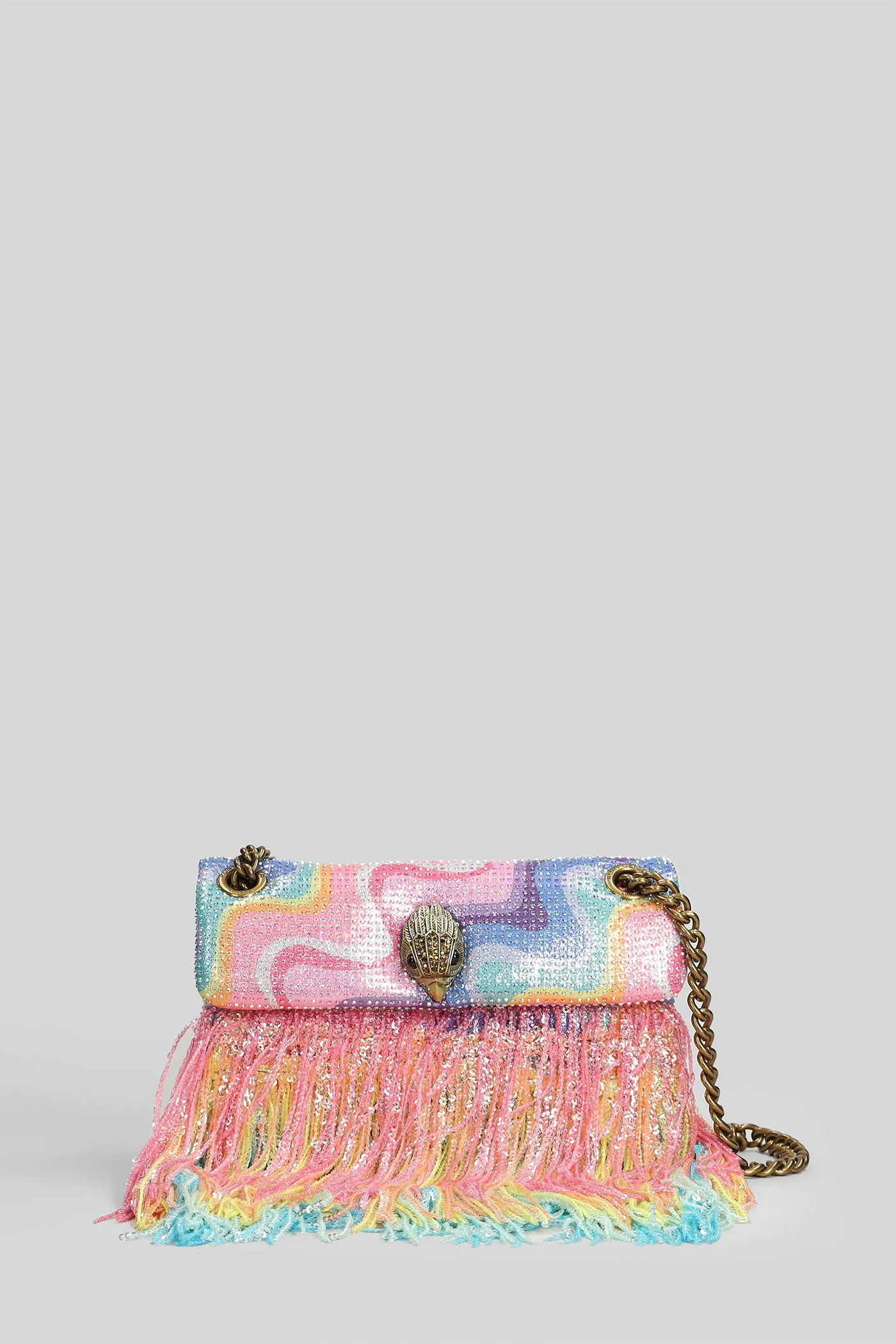 Mini Kensington Frin Shoulder bag in multicolor leather