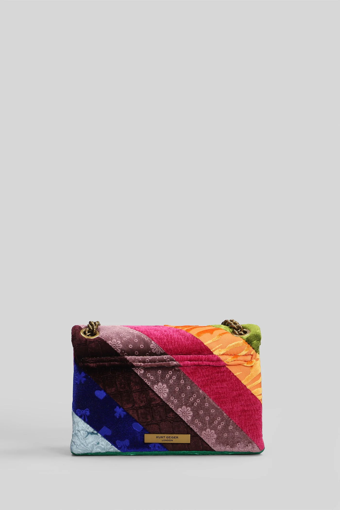 Mini Kensington L Shoulder bag in multicolor velvet - Image 3
