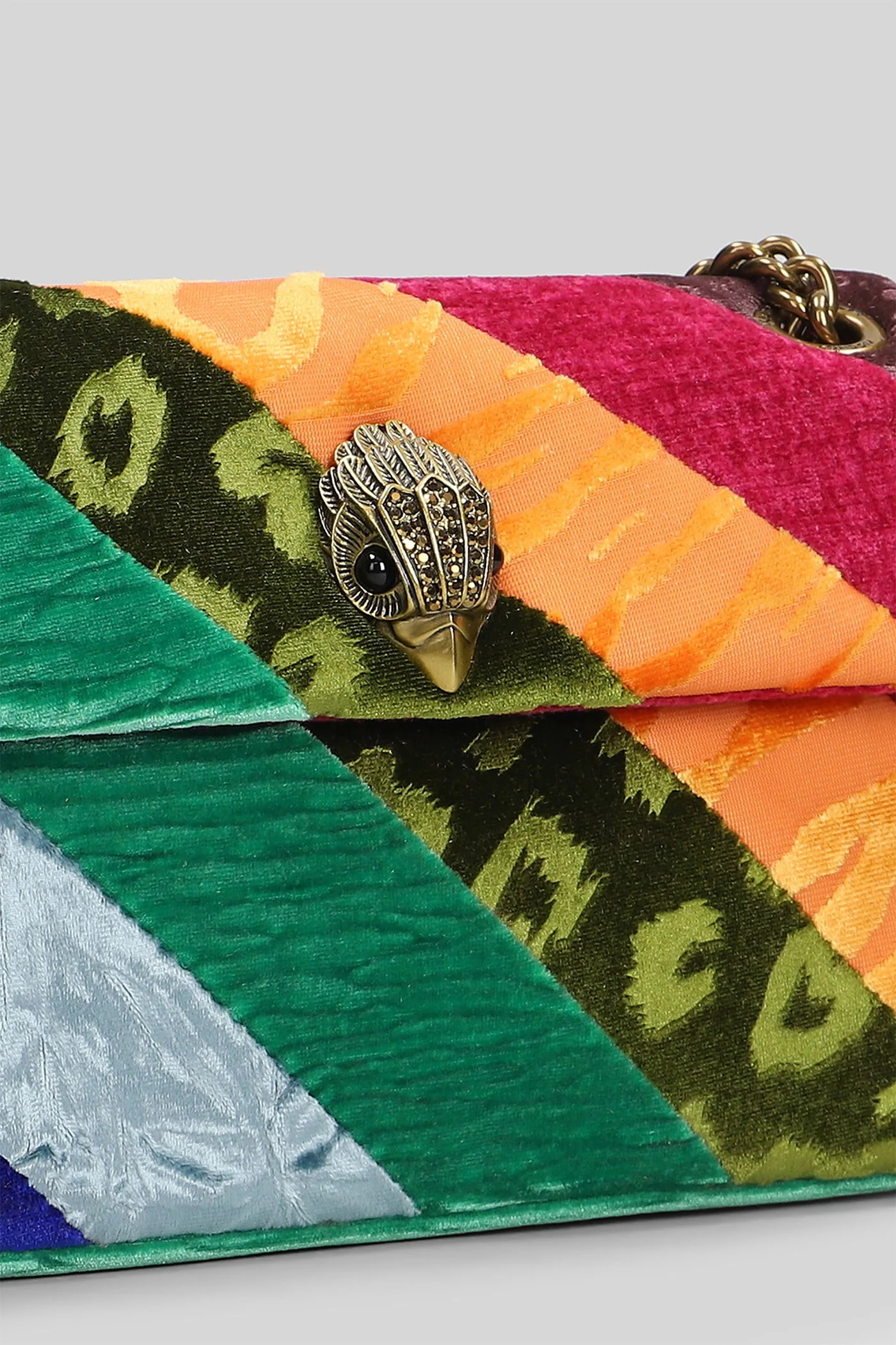 Mini Kensington L Shoulder bag in multicolor velvet - Image 4