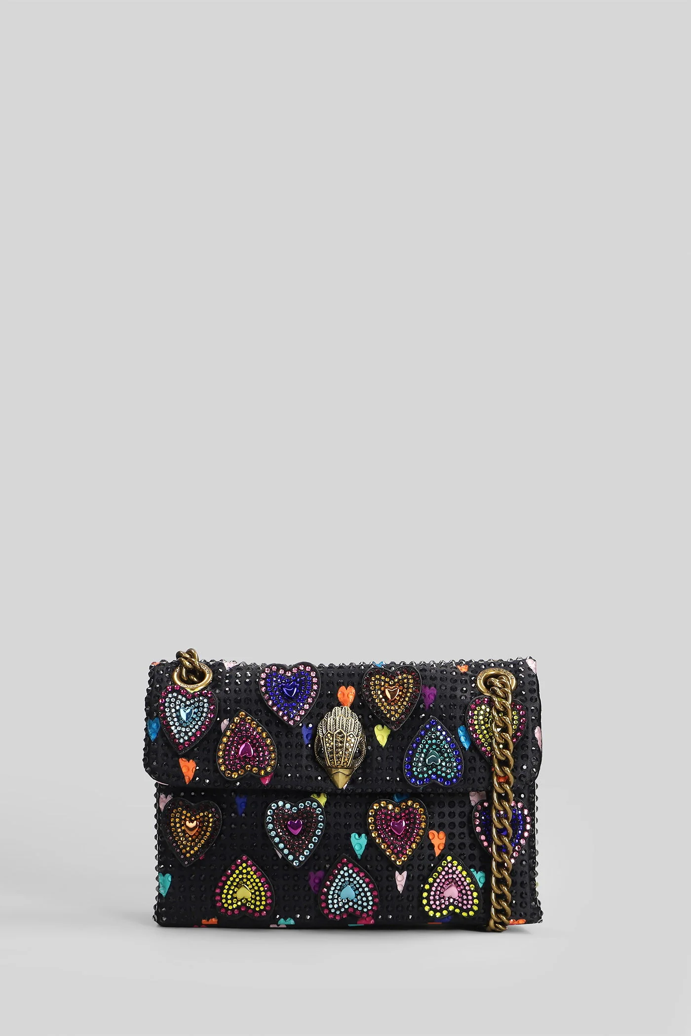 Mini Kensington Shoulder bag in black satin