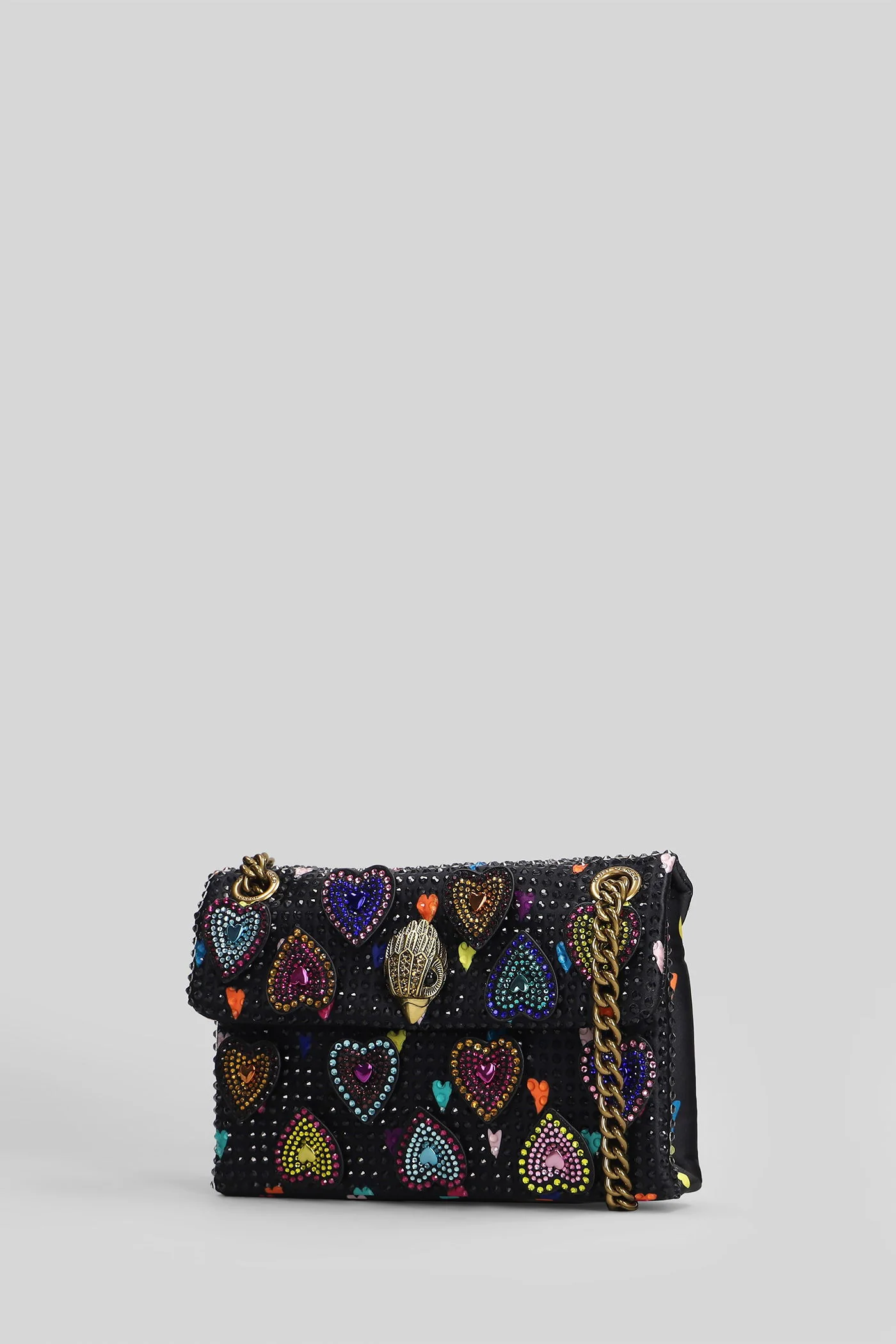 Mini Kensington Shoulder bag in black satin - Image 2
