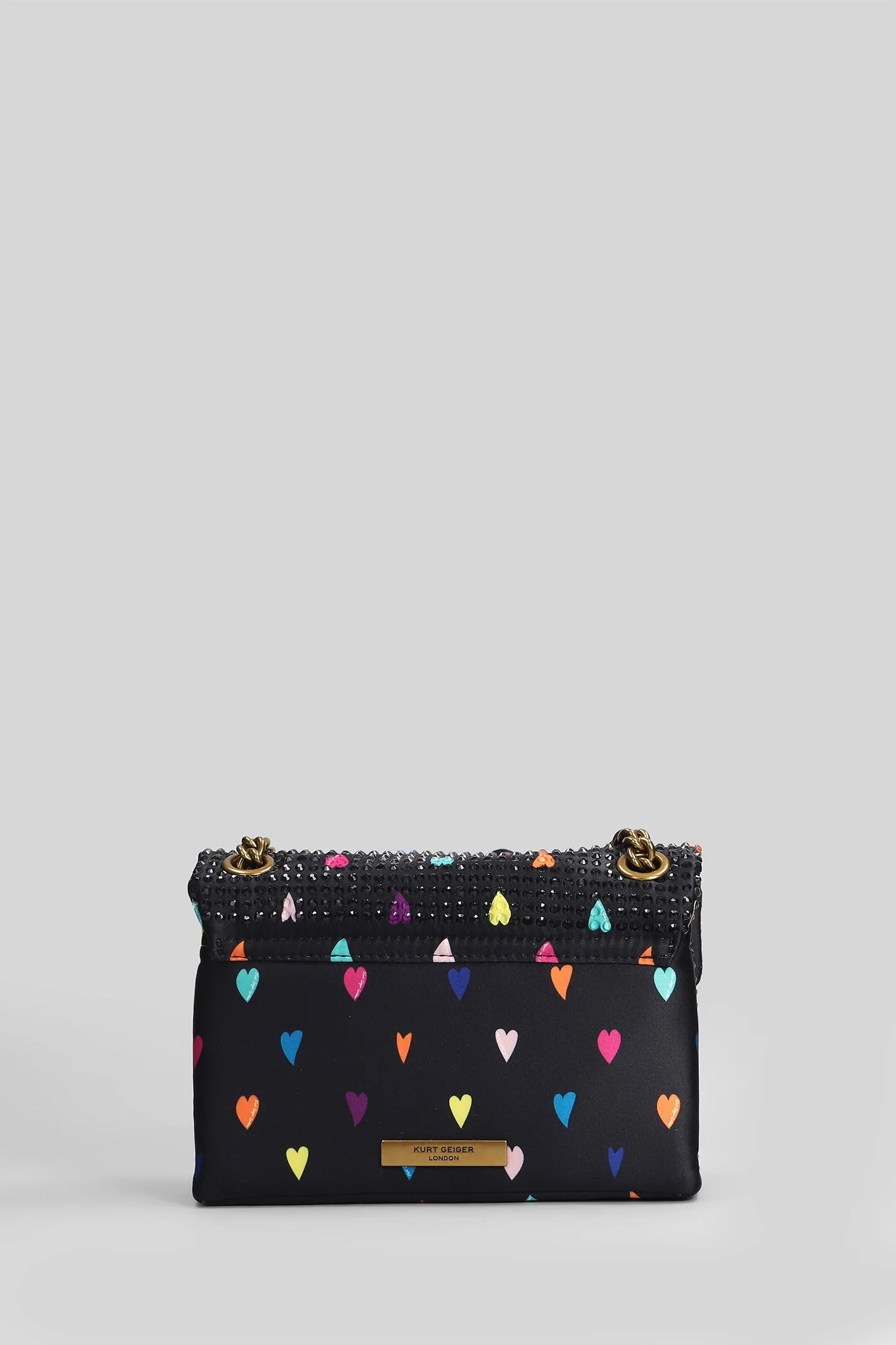 Mini Kensington Shoulder bag in black satin - Image 3