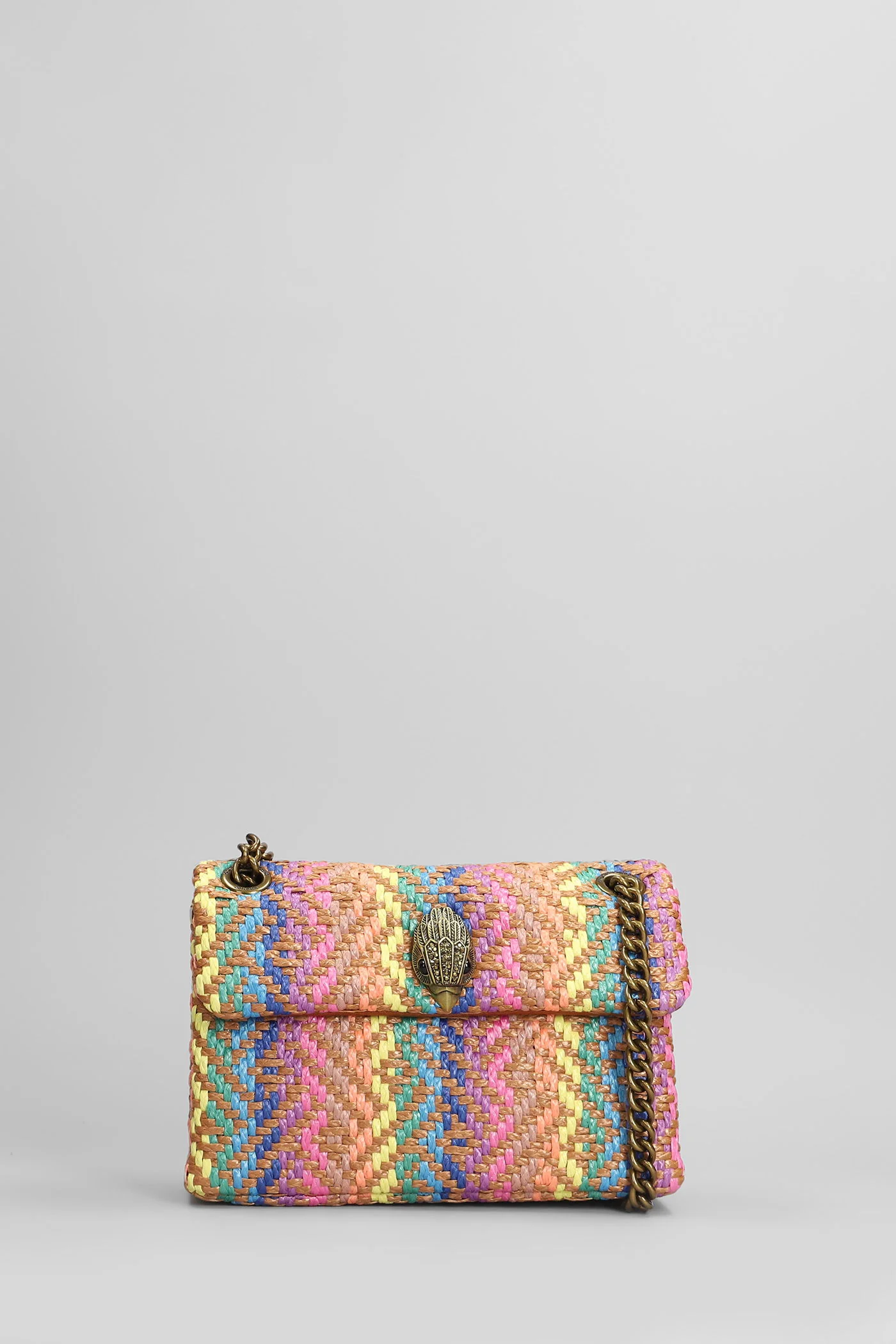 Mini Kensington Shoulder bag in multicolor raffia