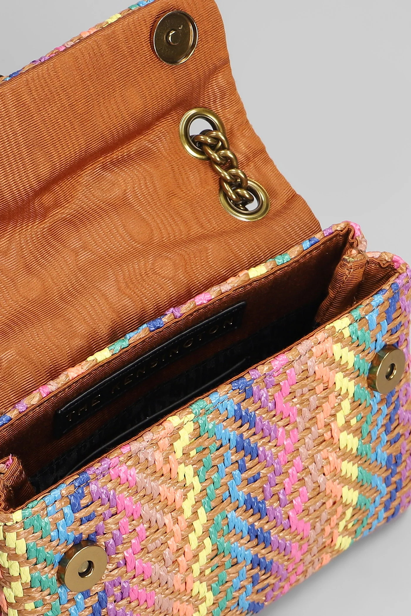Mini Kensington Shoulder bag in multicolor raffia - Image 4