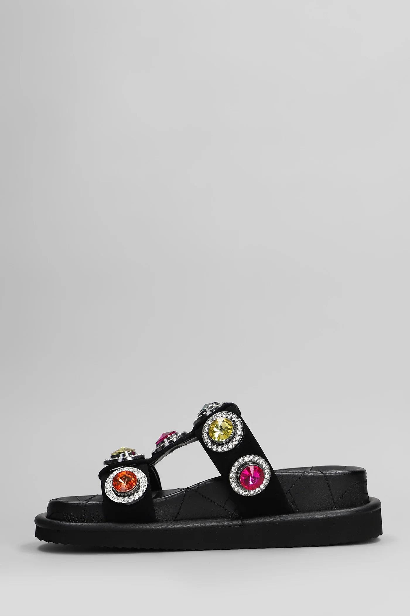 Orson Flats in black suede and leather - Image 3