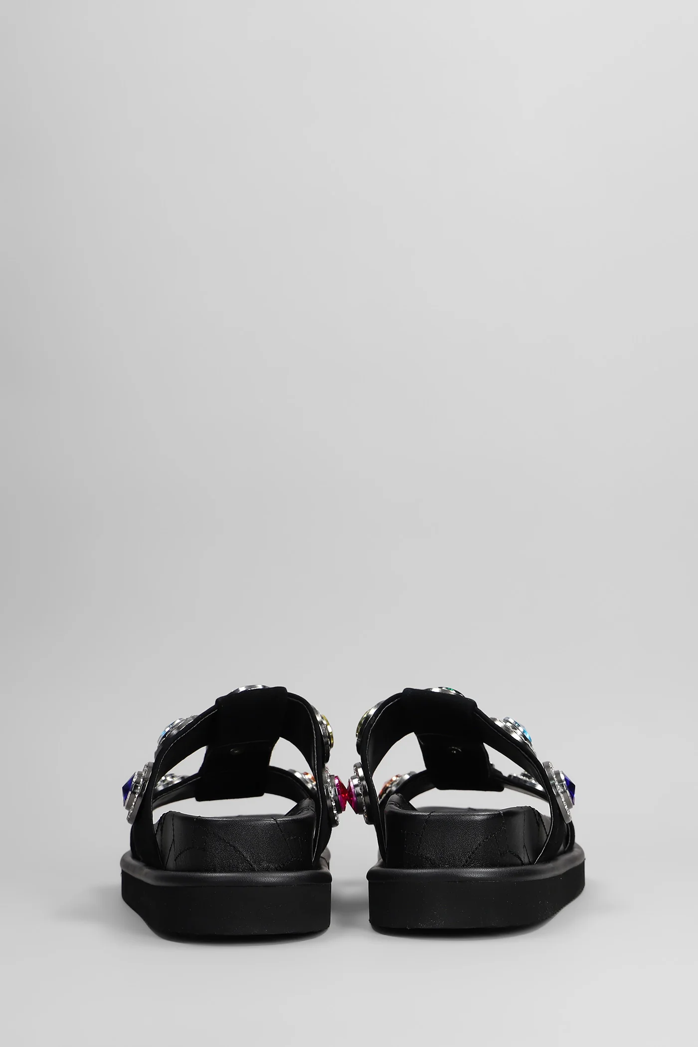 Orson Flats in black suede and leather - Image 4