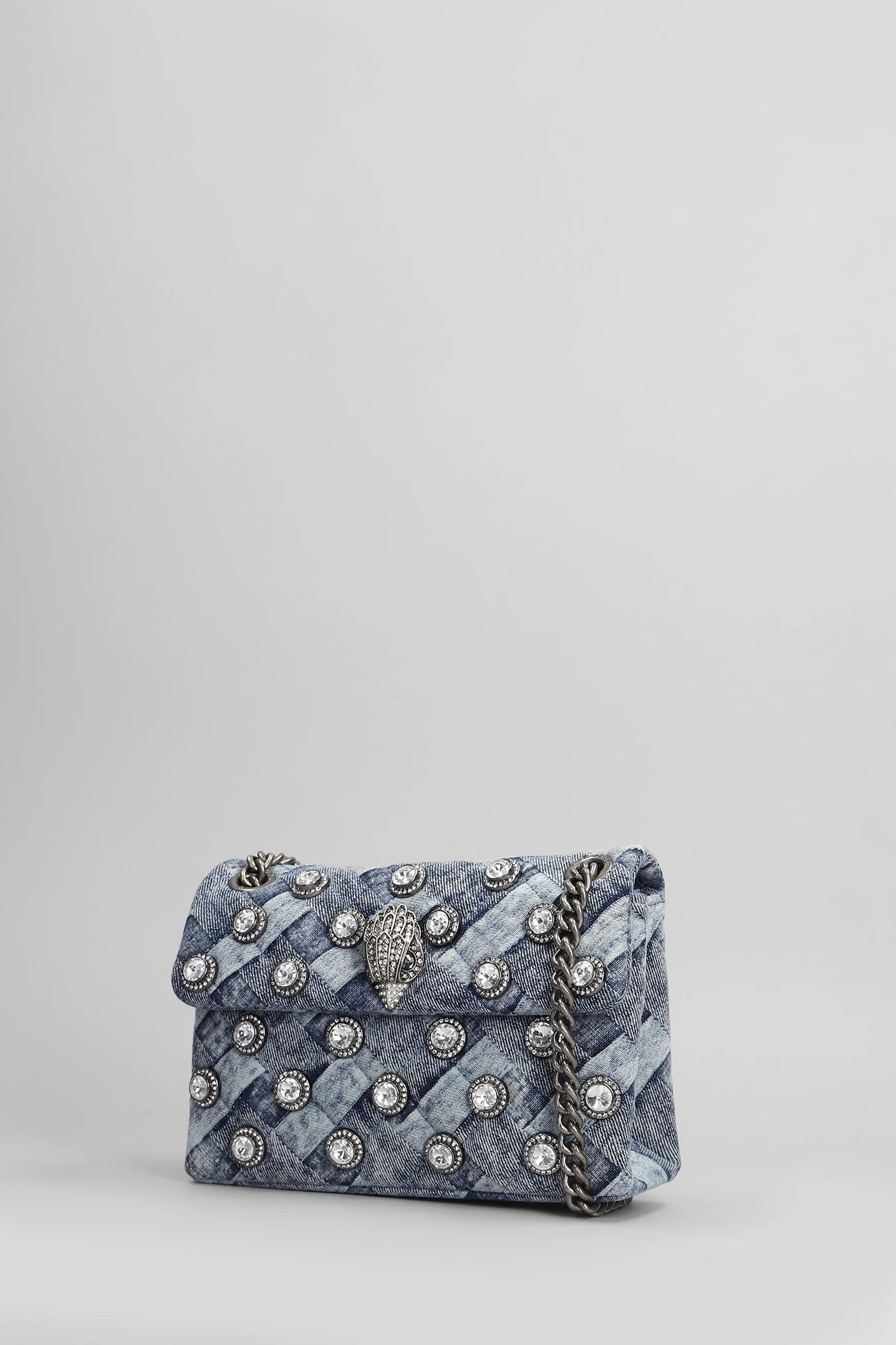 Shoulder bag in blue denim - Image 2