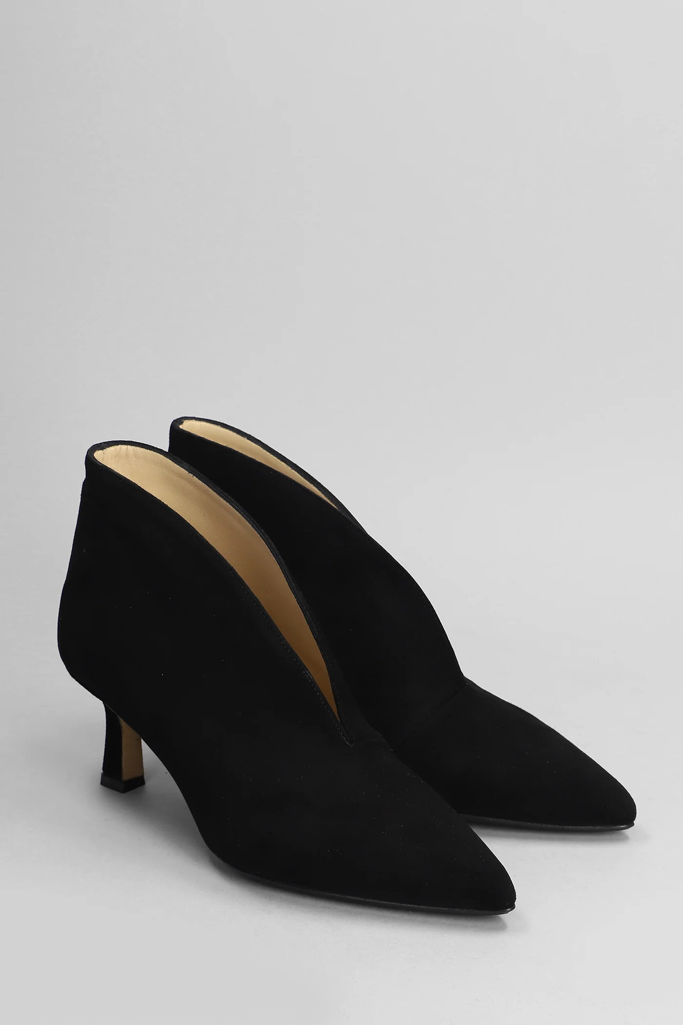 High heels Ankle boots in black suede - Image 2