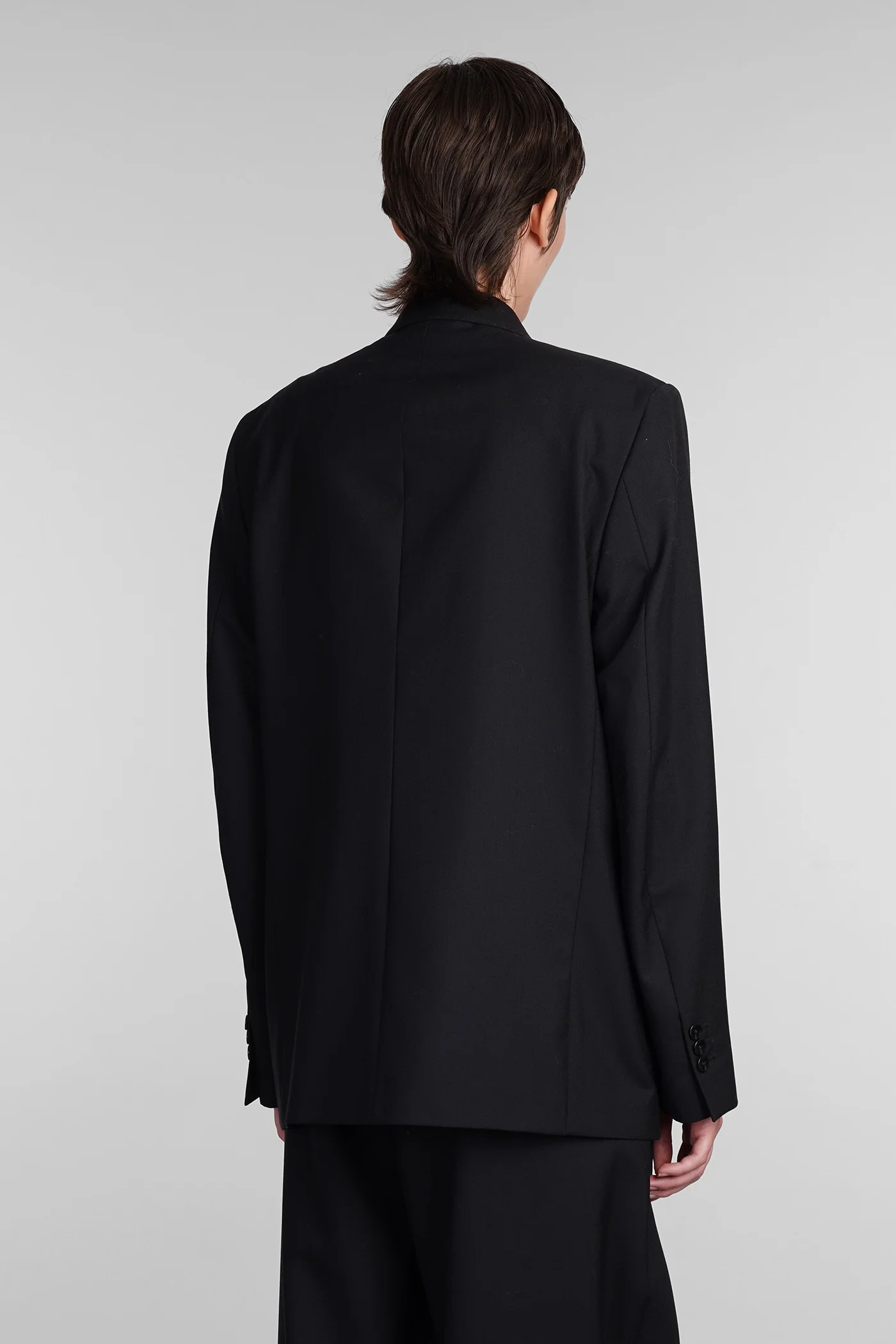 Blazer in black wool - Image 3