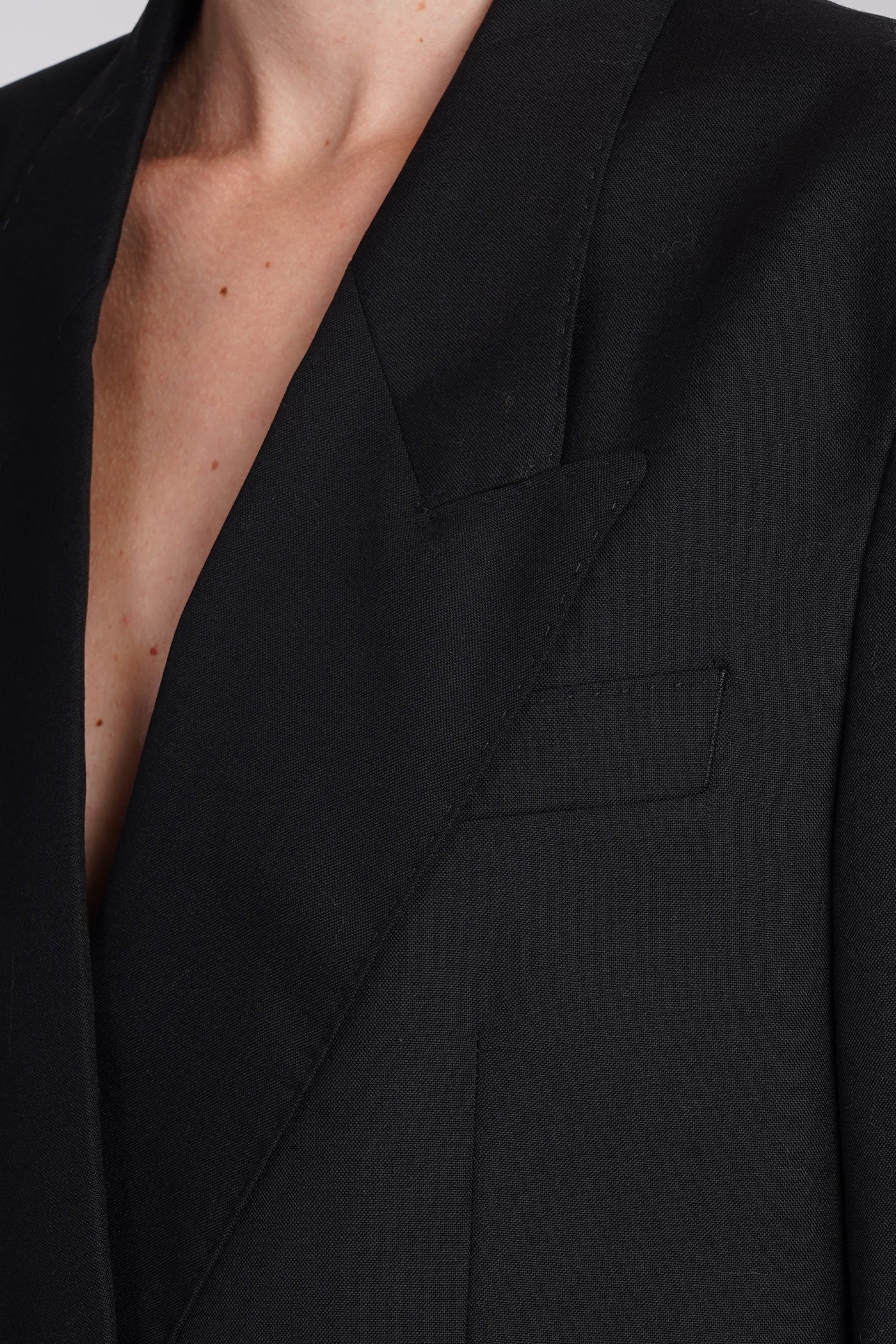 Blazer in black wool - Image 5