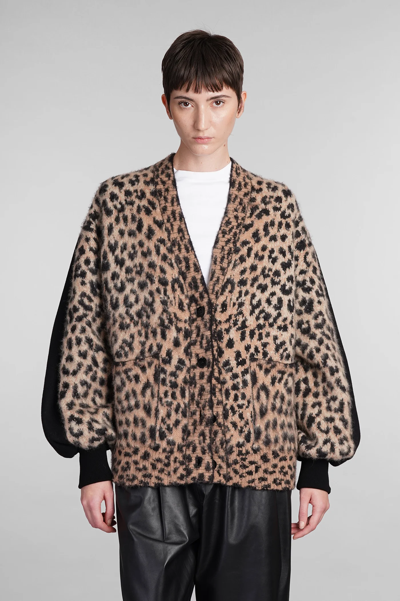 Cardigan in Animalier polyamide