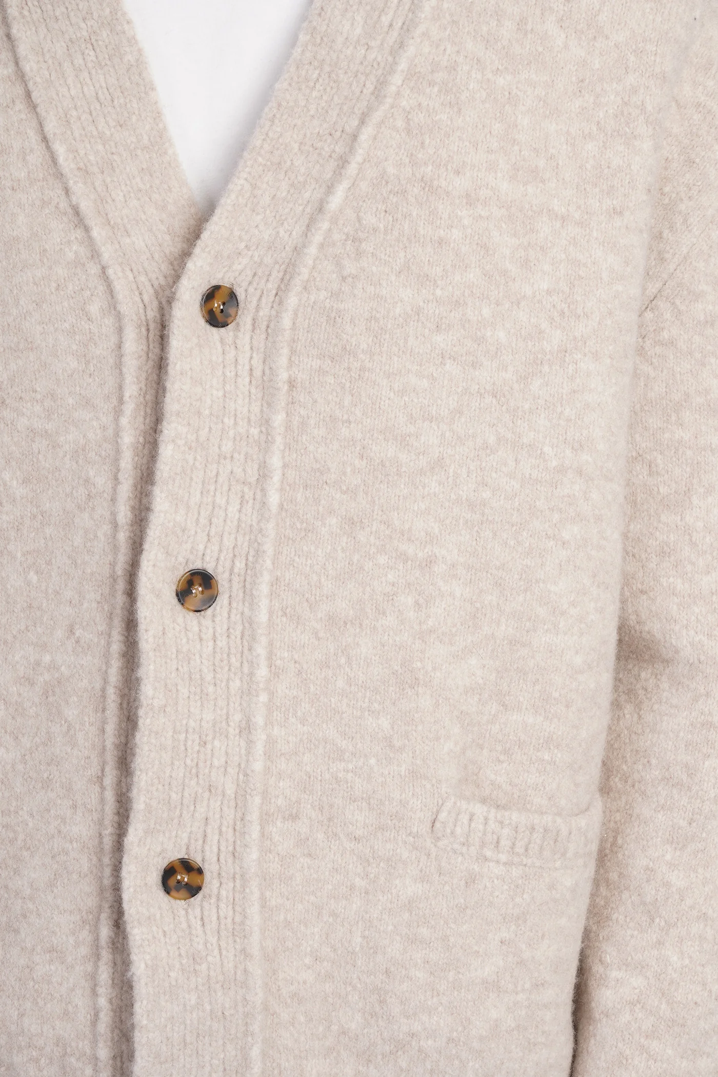 Cardigan in beige wool - Image 5