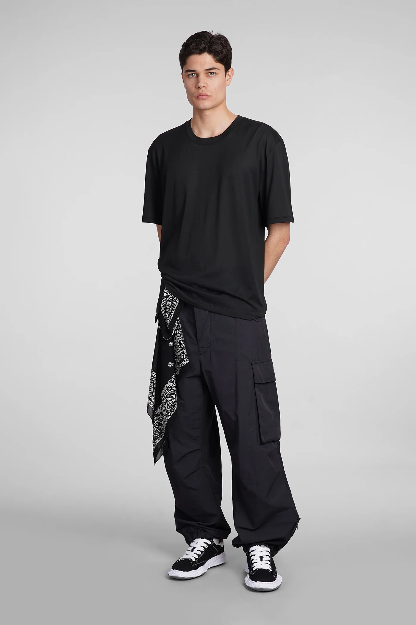 Crewneck man T-Shirt in black cotton - Image 2