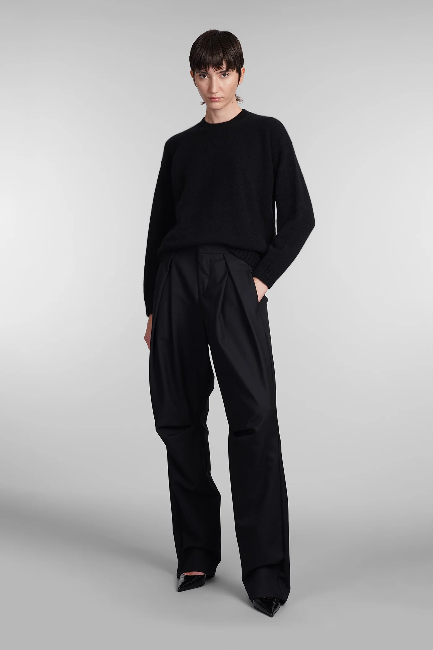 Knitwear in black cashmere - Image 2