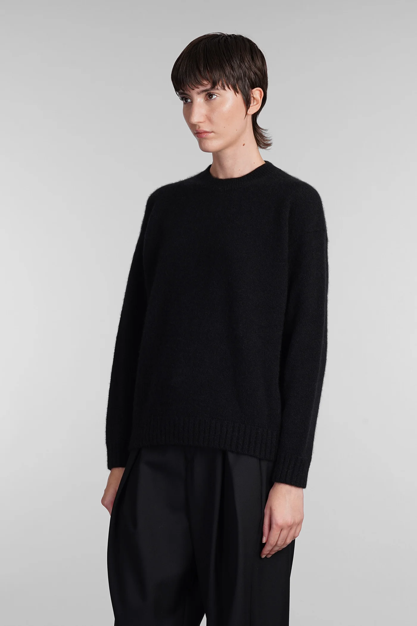 Knitwear in black cashmere - Image 4
