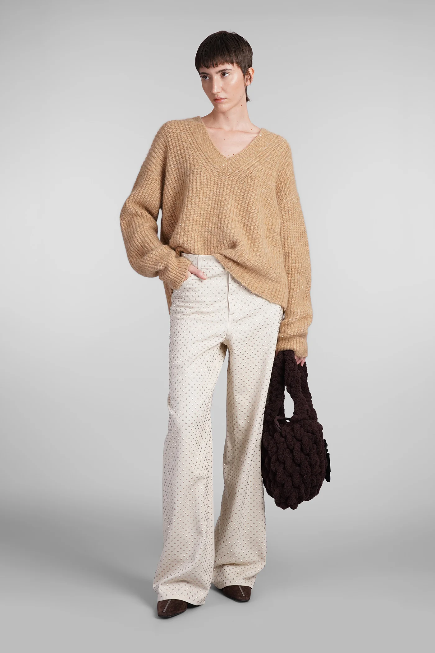 Knitwear in Camel cashmere - Image 2
