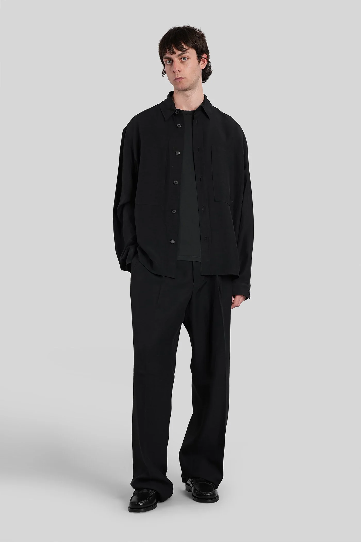 Pants in black viscose - Image 2