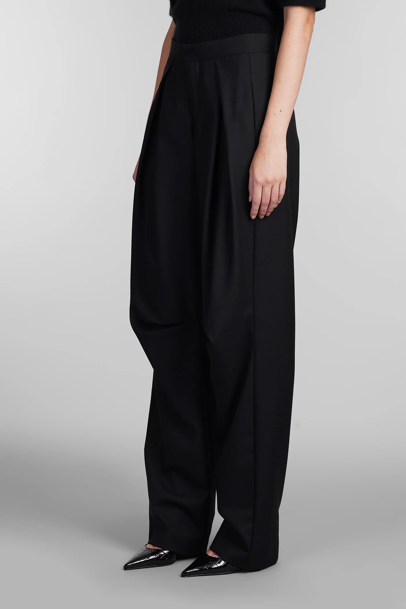 Pants in black wool - Image 4