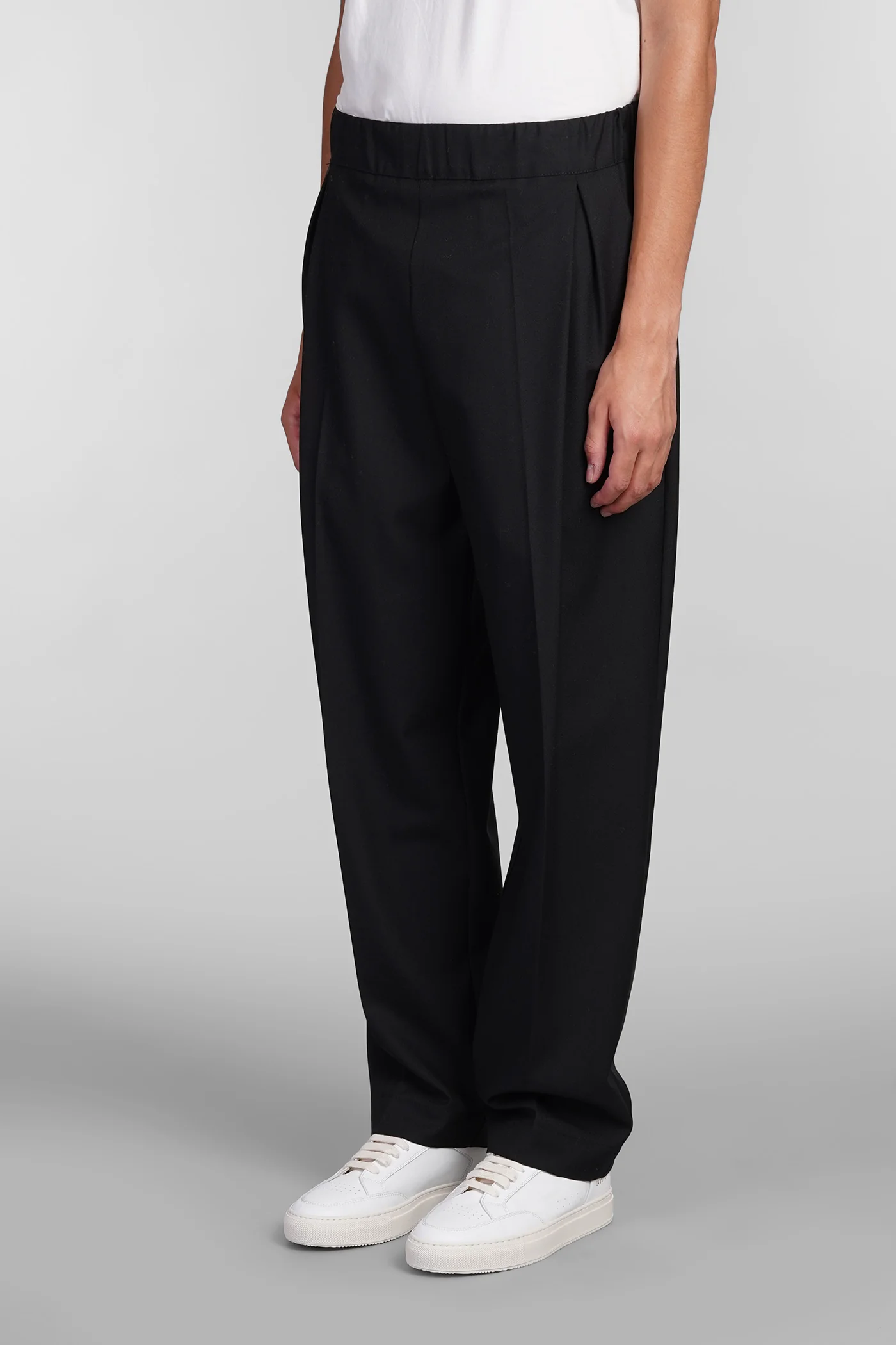Pants in black wool - Image 4