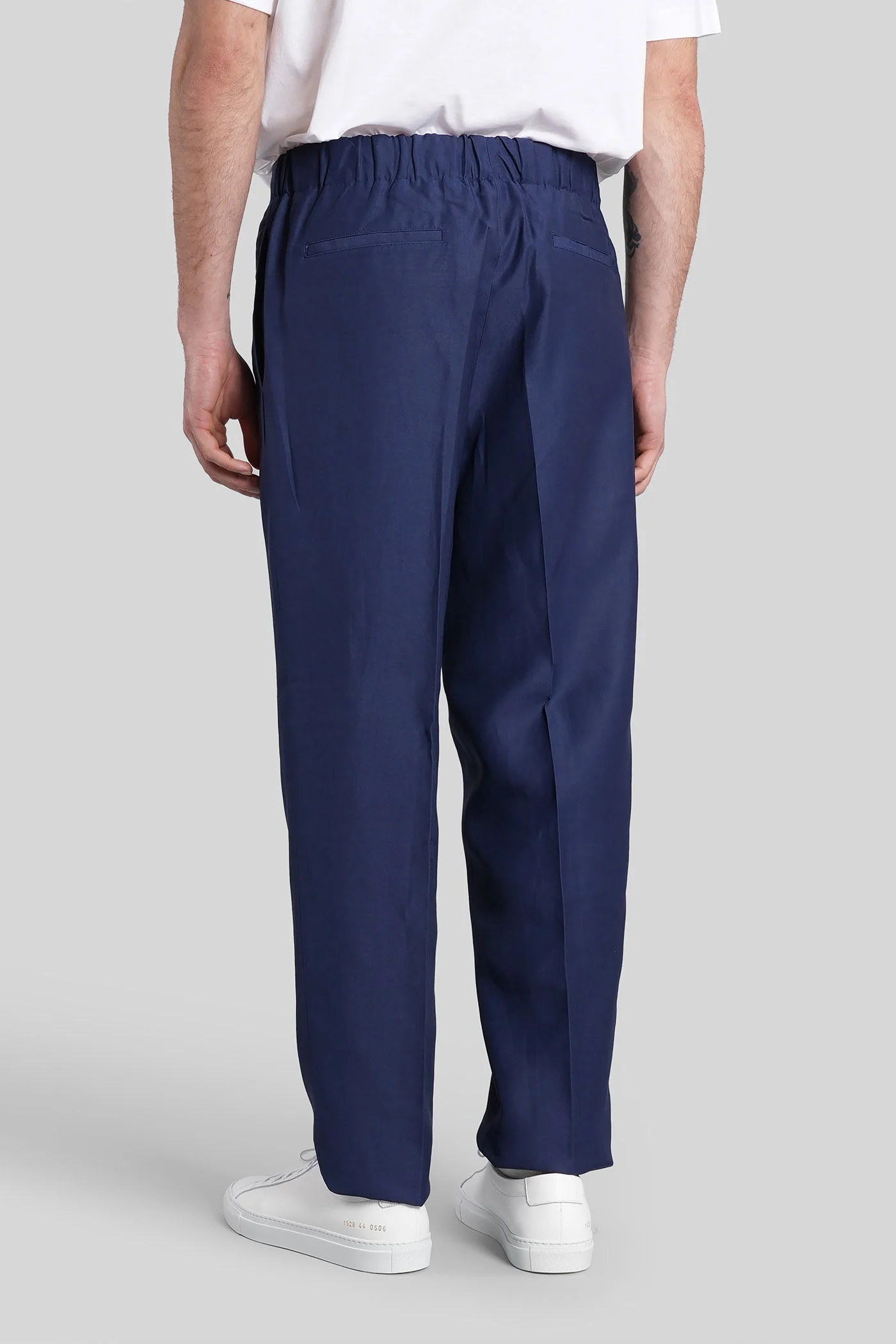 Pants in blue viscose - Image 3