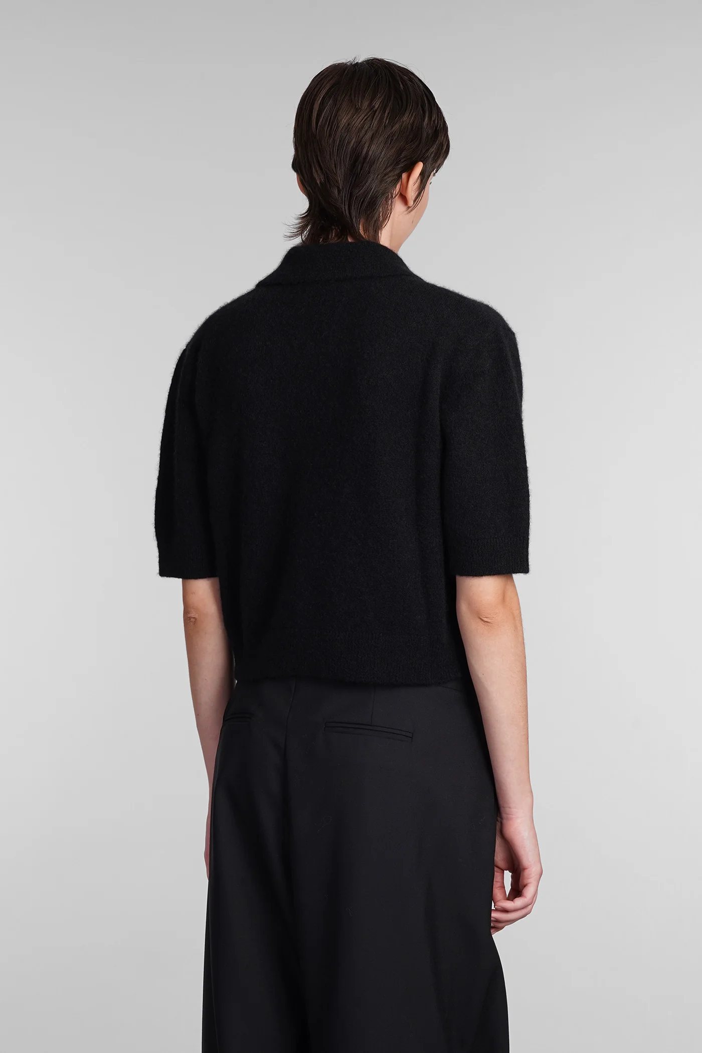 Polo in black cashmere - Image 3