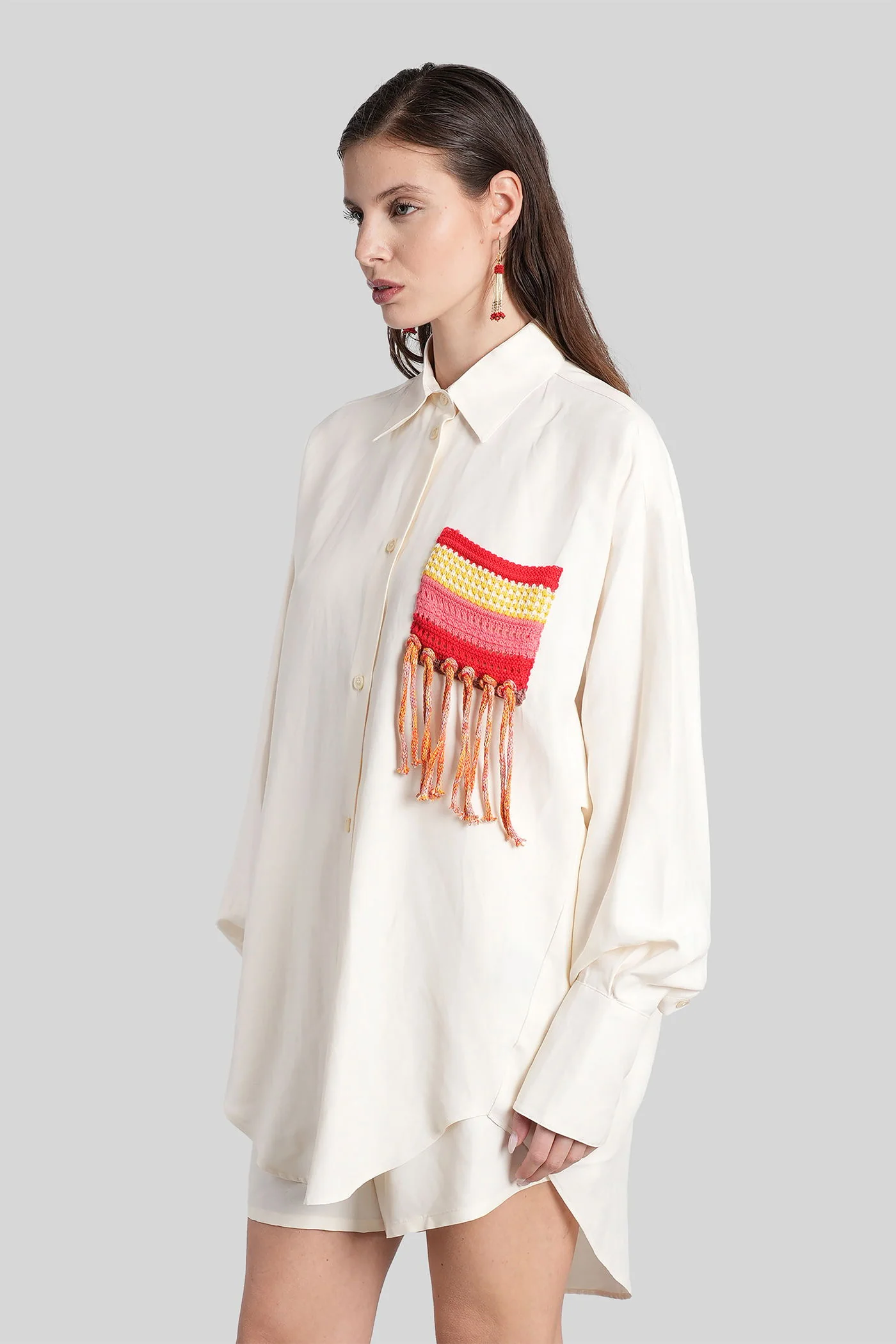 Shirt in beige viscose - Image 4
