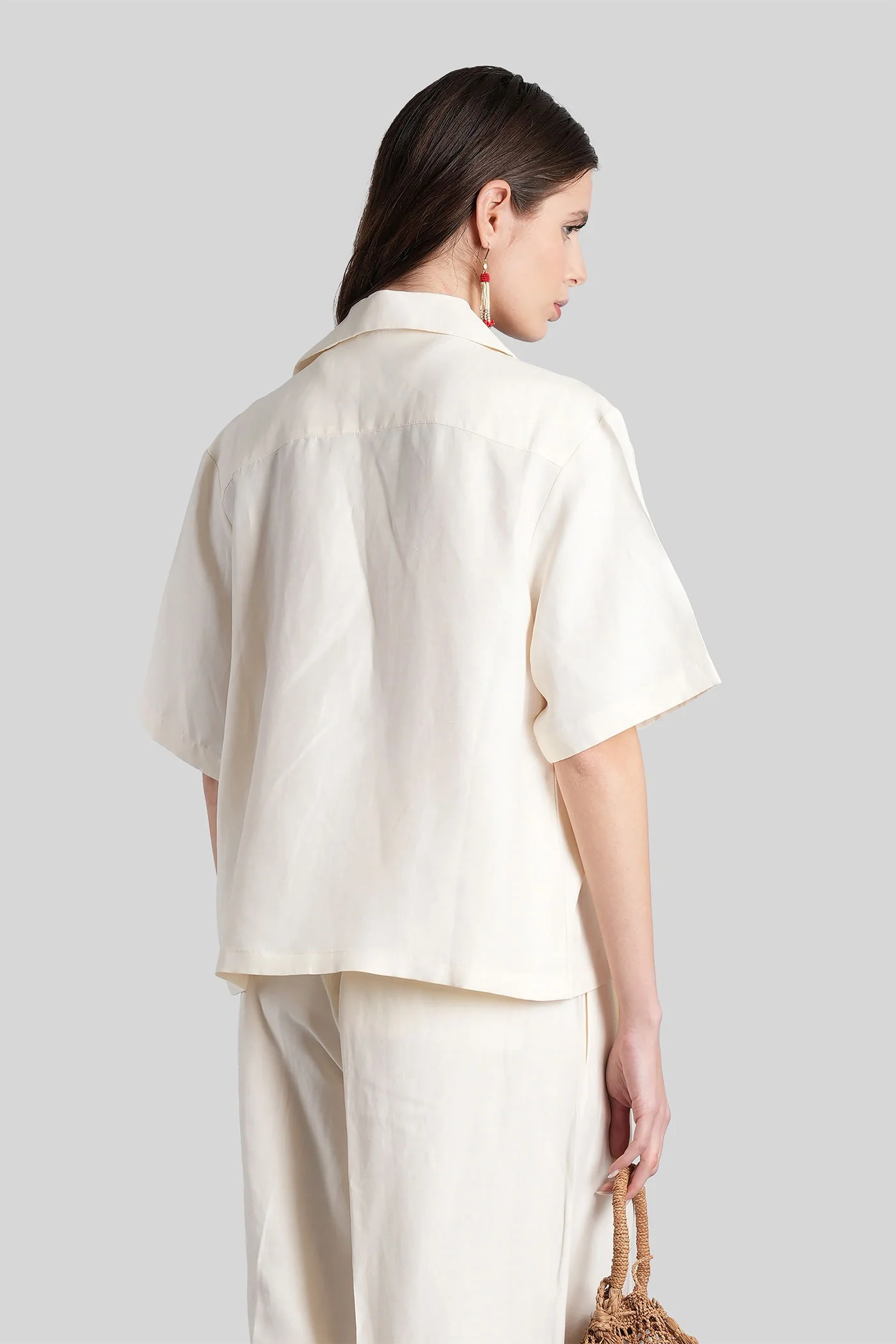 Shirt in beige viscose - Image 2