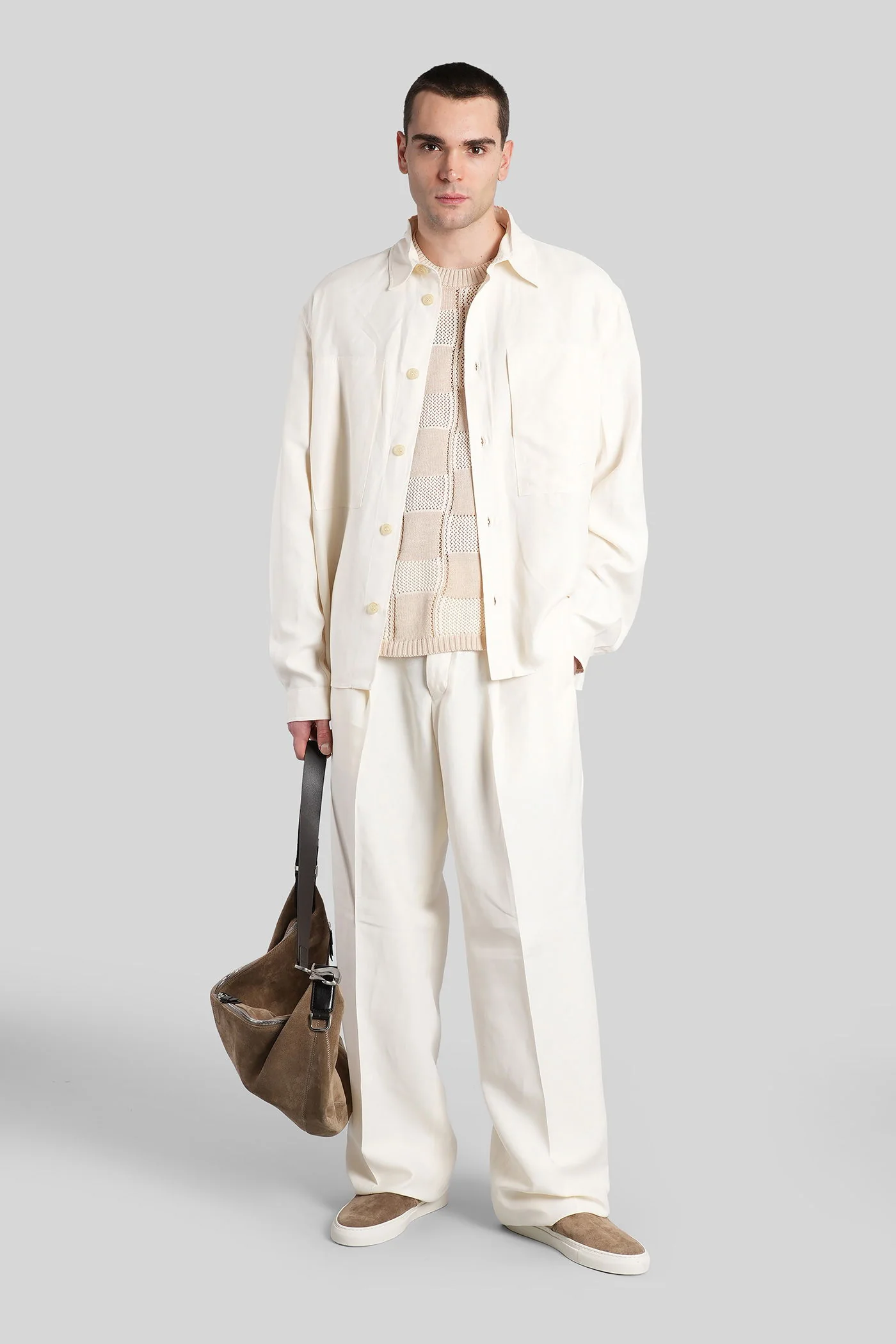 Shirt in beige viscose - Image 2